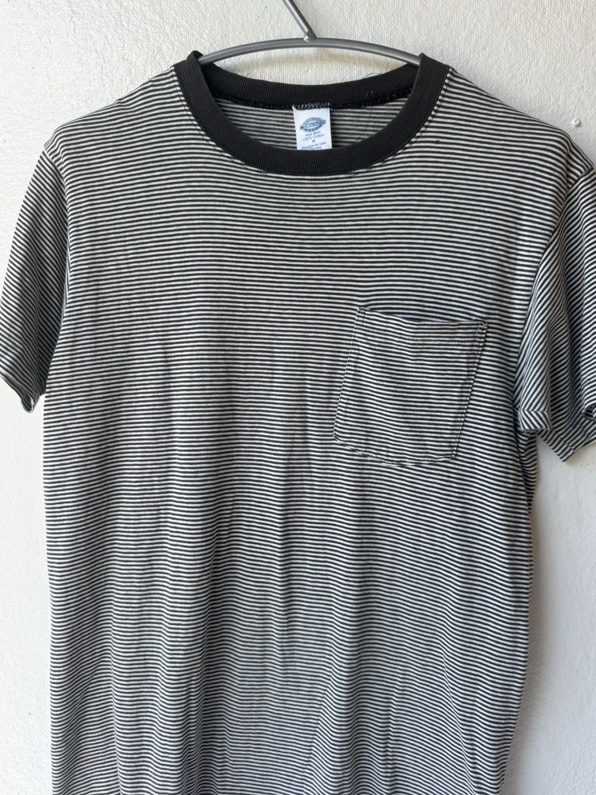 Towncraft Vintage Black & White Stripped pocket tee Size US M / EU 48-50 / 2 - 2 Thumbnail