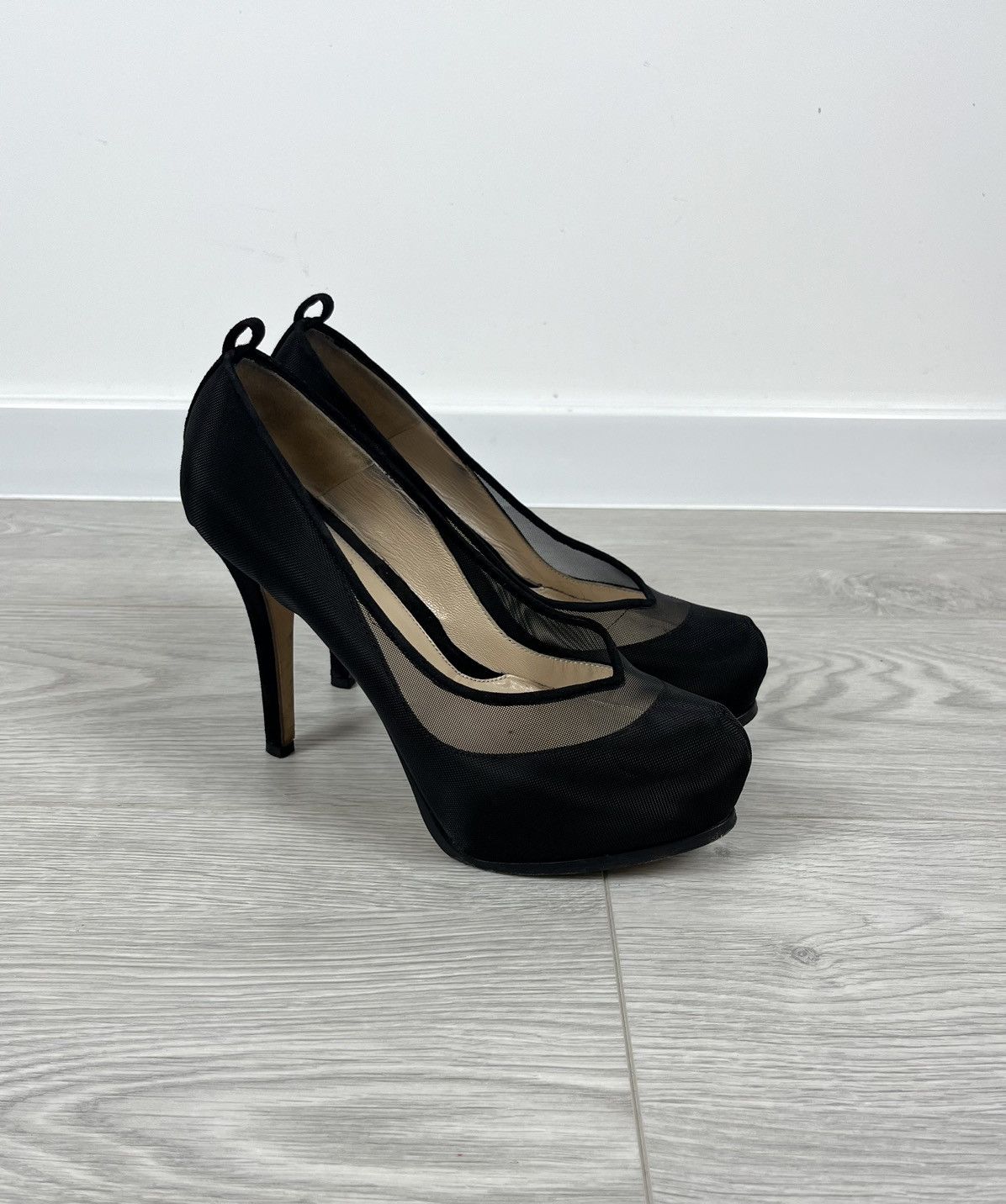 Fendi Fendi Black Mesh Women’s Hi Heels 38 IT Size US 8 / IT 38 - 1 Thumbnail
