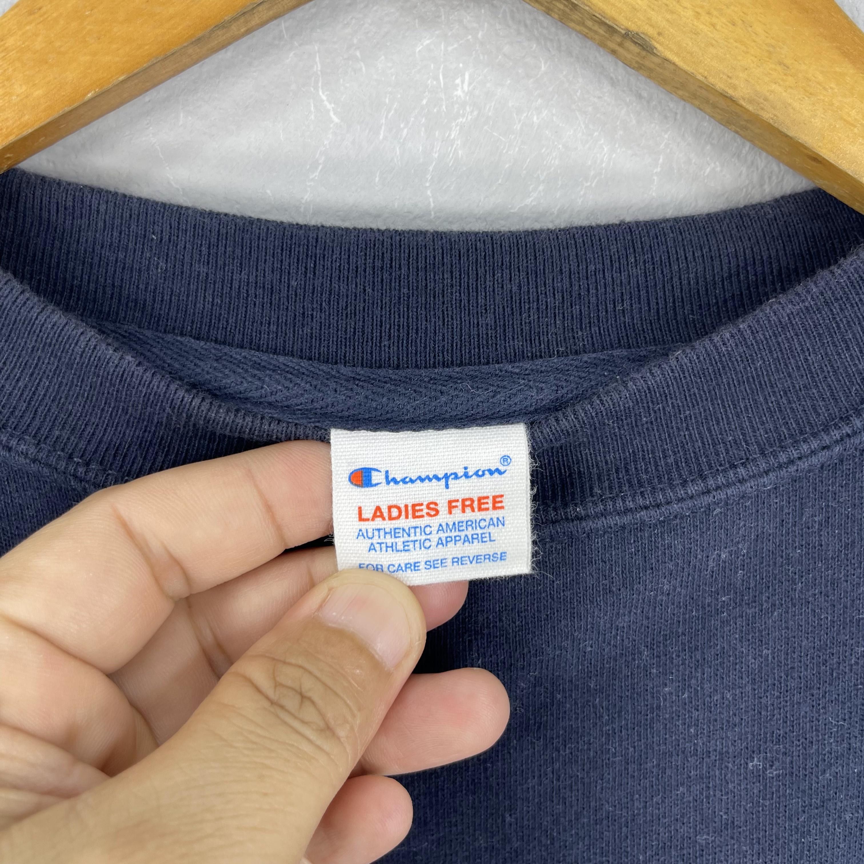 Champion Vintage CHAMPION Crop Top Spellout Embroidery Sweater Size M / US 6-8 / IT 42-44 - 5 Thumbnail