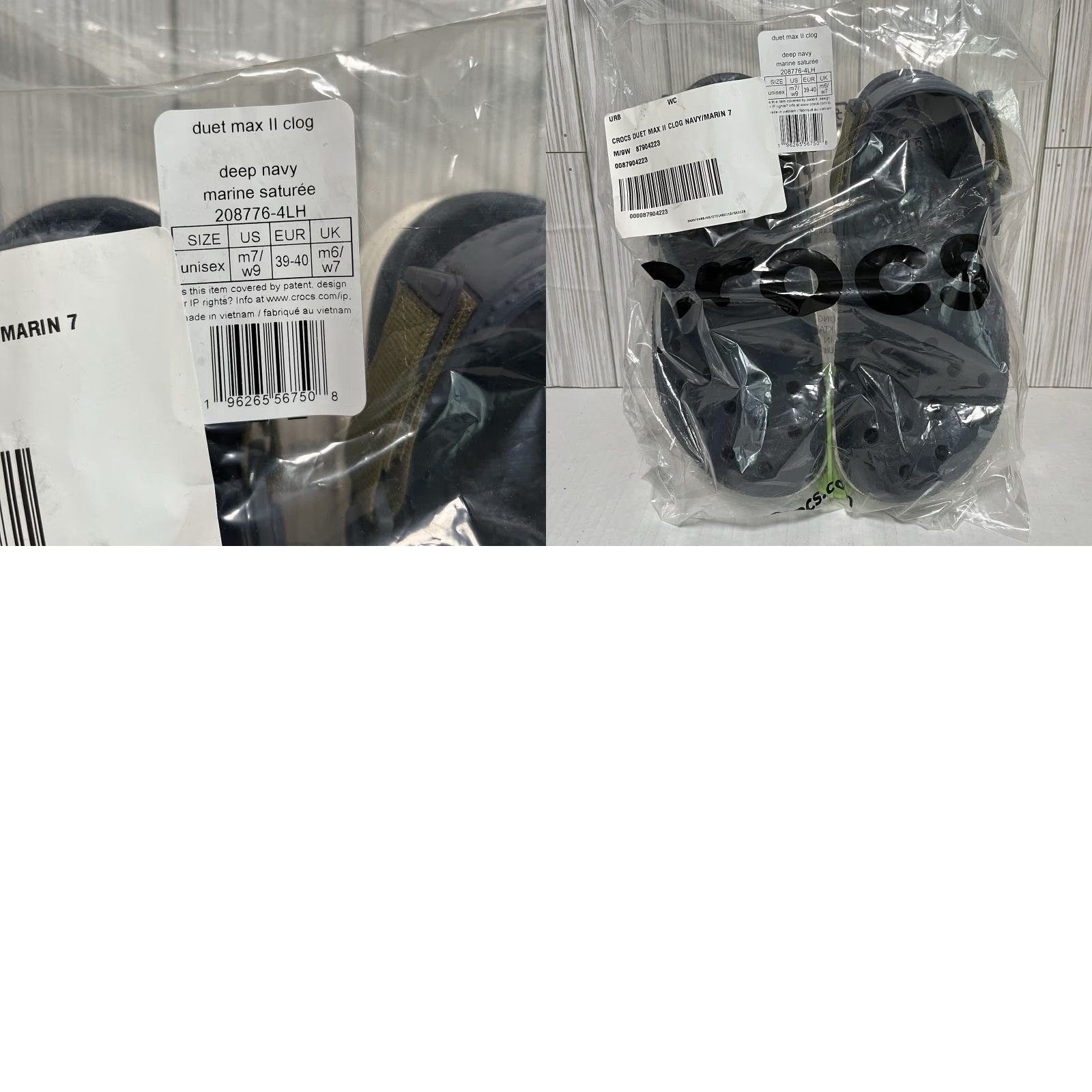 Crocs Crocs Clog Sneaker Navy Blue Marine NEW Unisex Adults W9 M7 2024 Minions Classic Crocs Duet Max 2 Clog Shoes Shoes Size US 9 / IT 39 - 8 Thumbnail