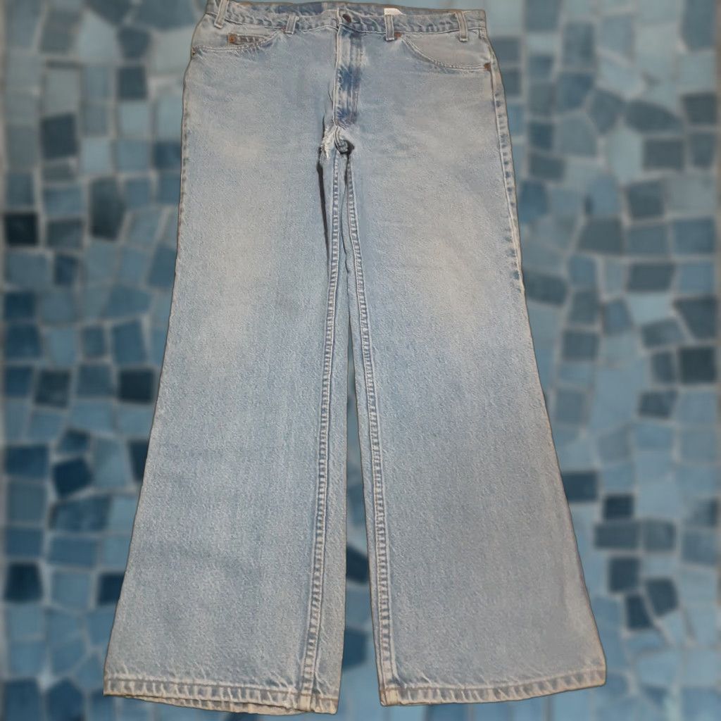 Levi's Vintage 90s Levis 517 Jeans 37x28 Orange Tab Denim Distressed USA Mens Size US 38 / EU 54 - 1 Thumbnail