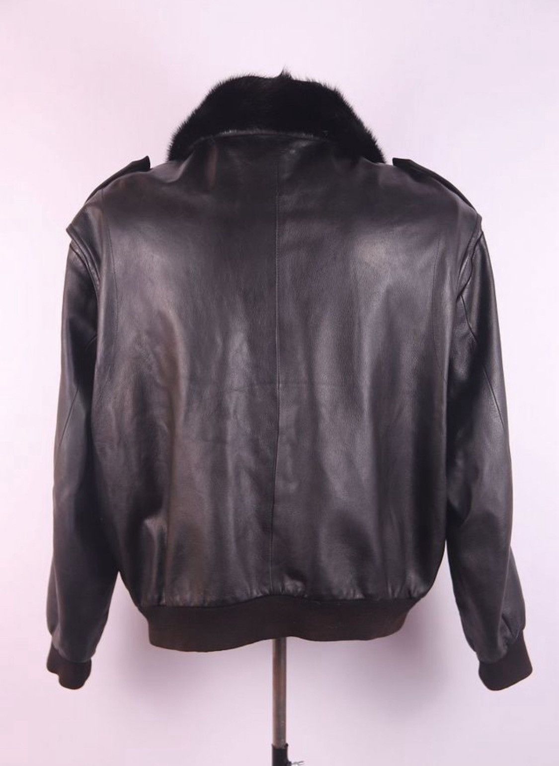 Hermes Hermes Leather Biker Mink Fur Collar Bomber Jacket Size US XL / EU 56 / 4 - 3 Thumbnail