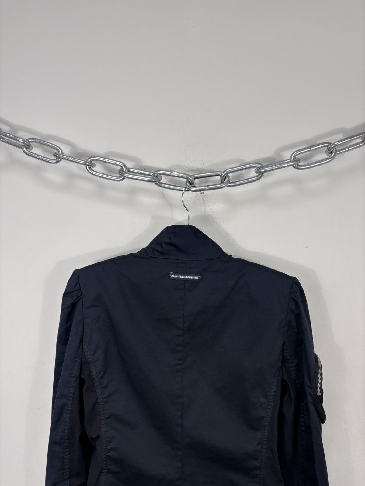 Jean Paul Gaultier Jean Paul Gaultier Women’s Navy/Black Asymmetrical Jacket Size L / US 10 / IT 46 - 16 Thumbnail