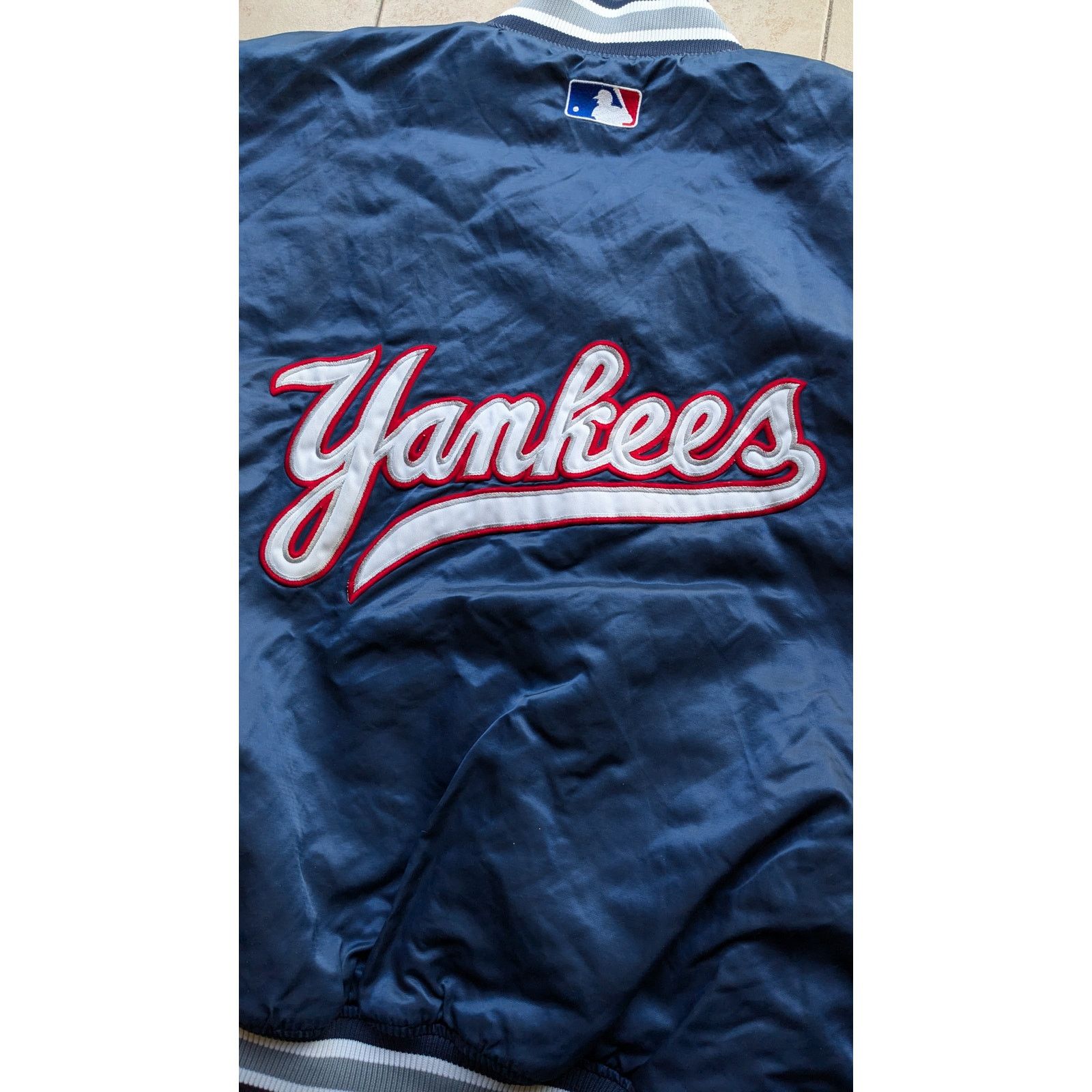 MLB × Starter NY Yankees 90s STARTER satin Red Script bomber XL MLB vtg Size US XL / EU 56 / 4 - 7 Thumbnail