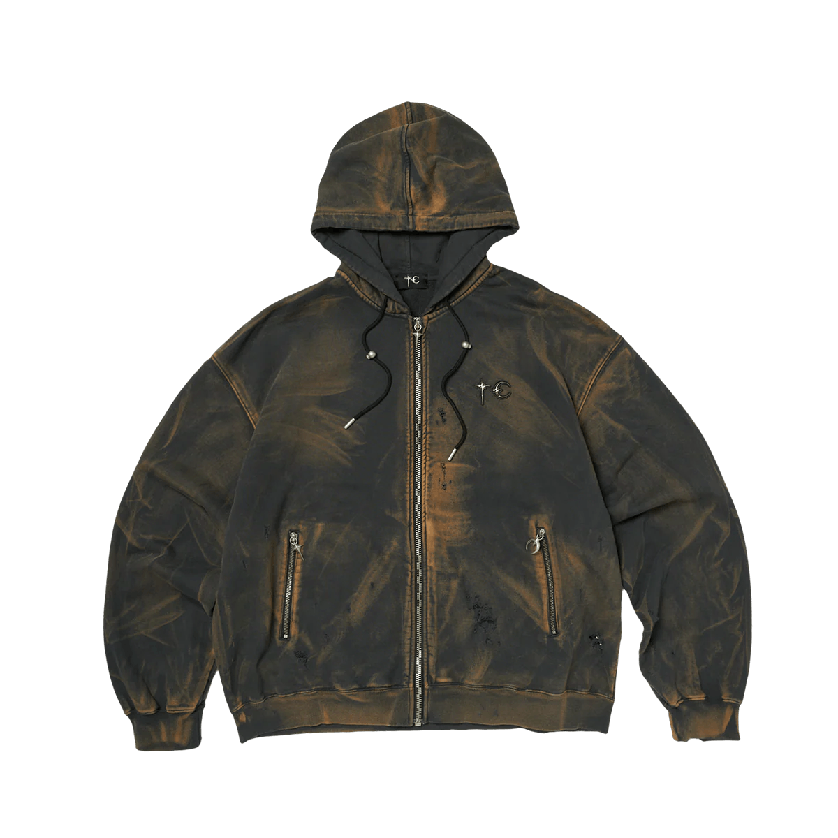 Thug Club OVERSIZED Thug Club TC Two Tone Washed Zip-up Hoodie Size US S / EU 44-46 / 1 - 1 Thumbnail