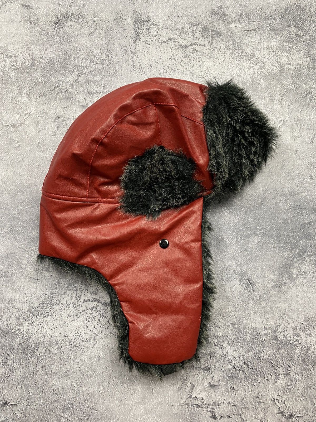 If Six Was Nine Vntg Ushanka Trapper Hat Furry Mohair Fuzzy Fur Red Hat Y2K Size ONE SIZE - 4 Thumbnail