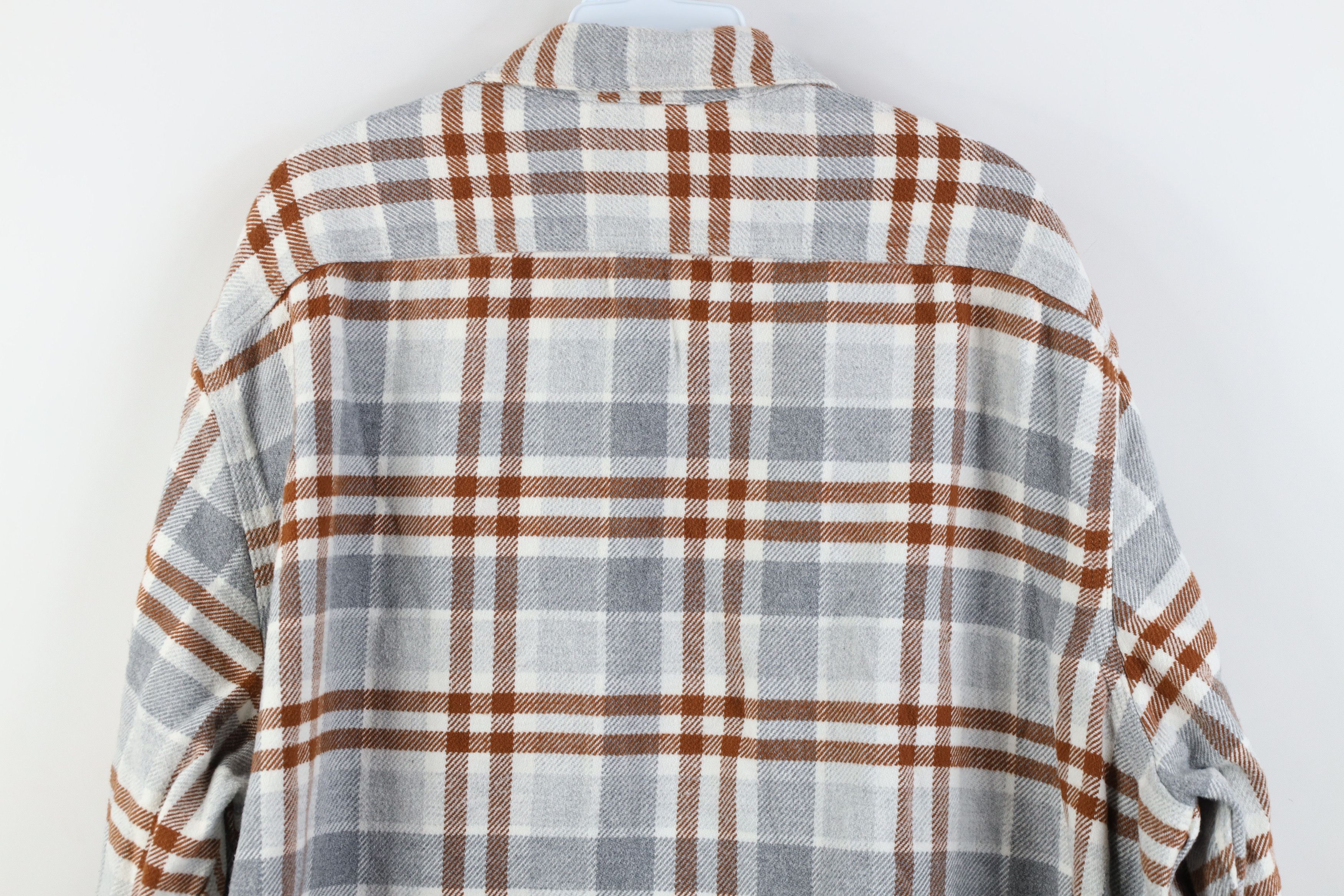 Lands' End Vintage Lands End Heavyweight Flannel Collared Button Shirt Size US XXL / EU 58 / 5 - 13 Thumbnail