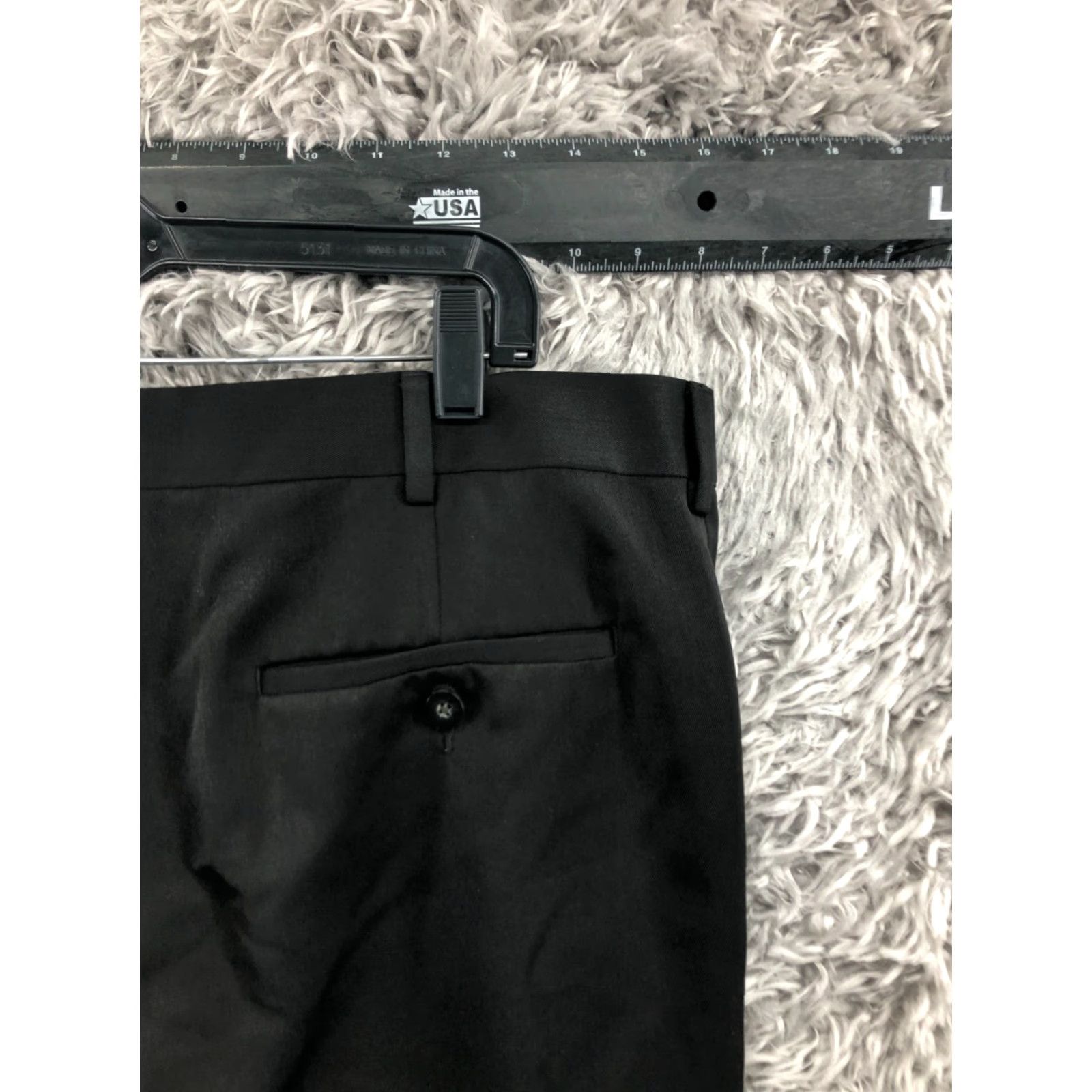 Vintage Axist Black Dress Pants Size 36x32 Hook Eye Men's Slant Pocket Flat Front Classic Slim Budget: None Size US 36 / EU 52 - 6 Thumbnail