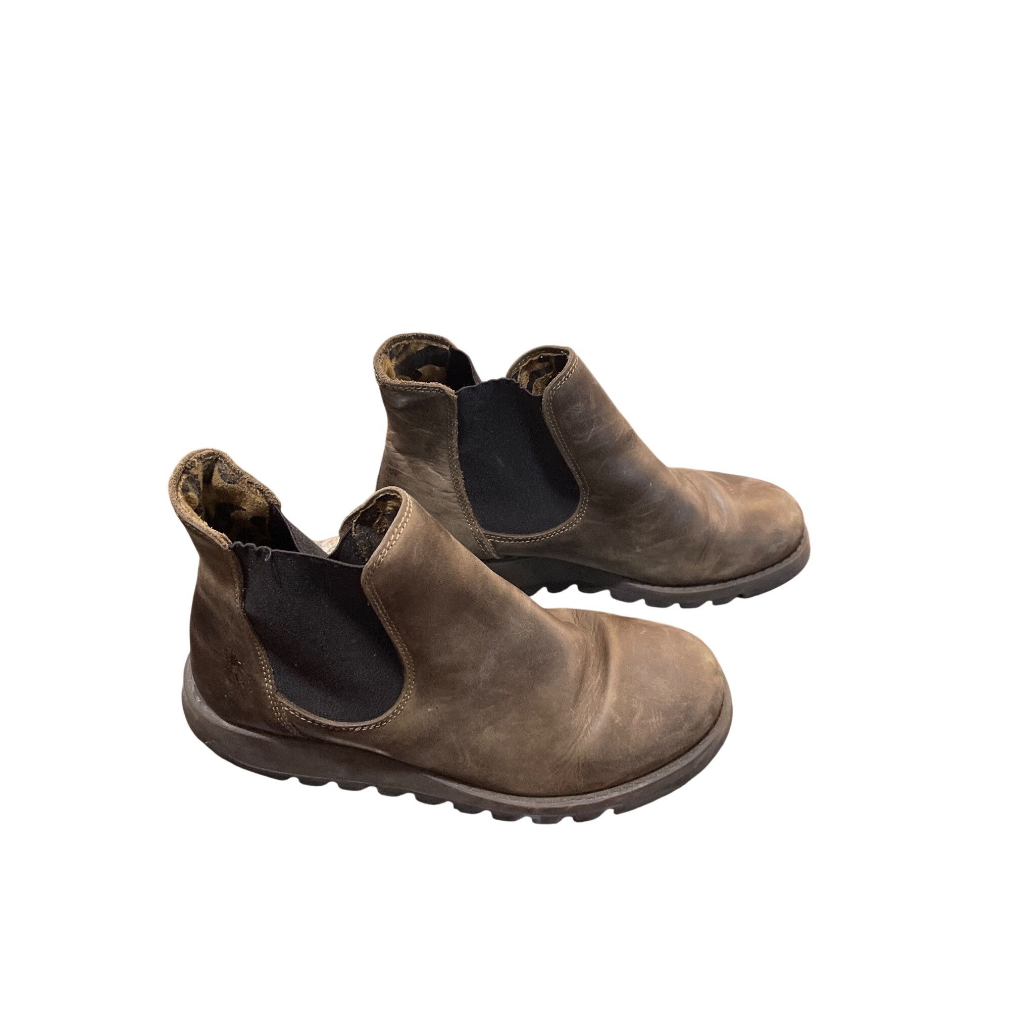 Fly London Fly London wms brown leather ankle boots booties sz 40/9-9.5 Size US 9.5 / IT 39.5 - 3 Thumbnail