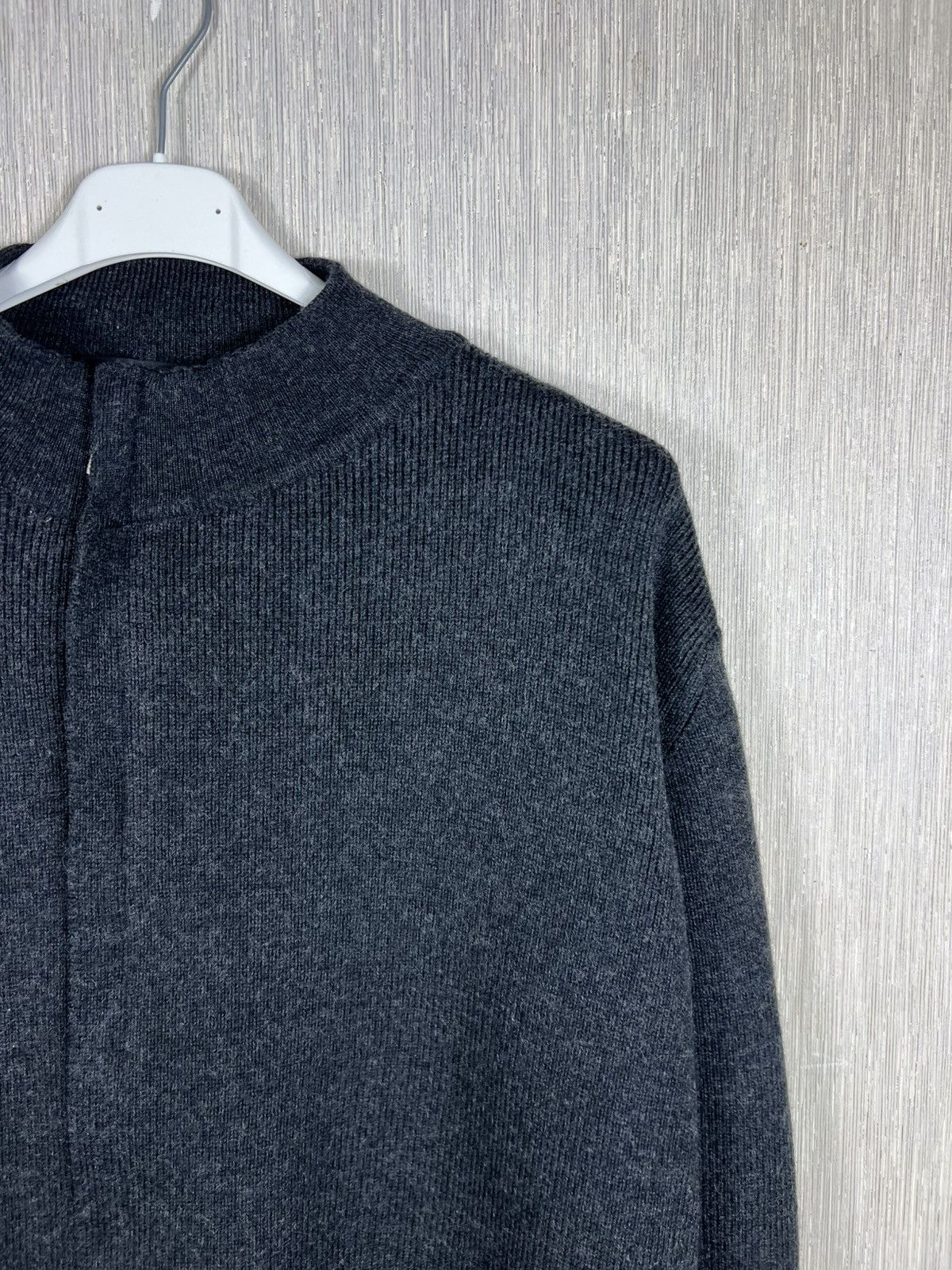 Versace Vintage Versace classic v2 asymmetric zip wool knit sweater Size US L / EU 52-54 / 3 - 4 Thumbnail
