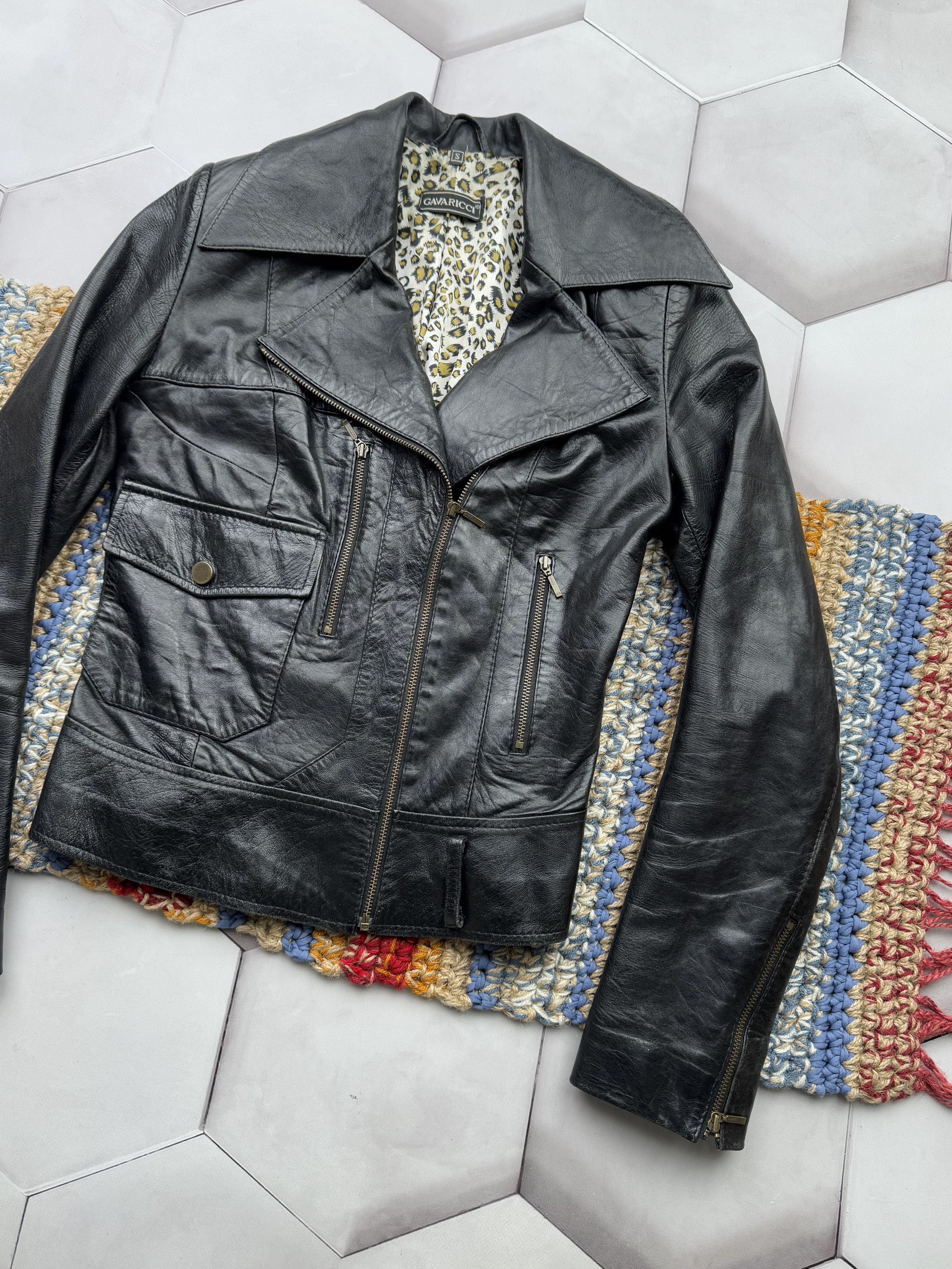 Japanese Brand Vintage Leather Cropped Jacket (E4) Size S / US 4 / IT 40 - 3 Thumbnail
