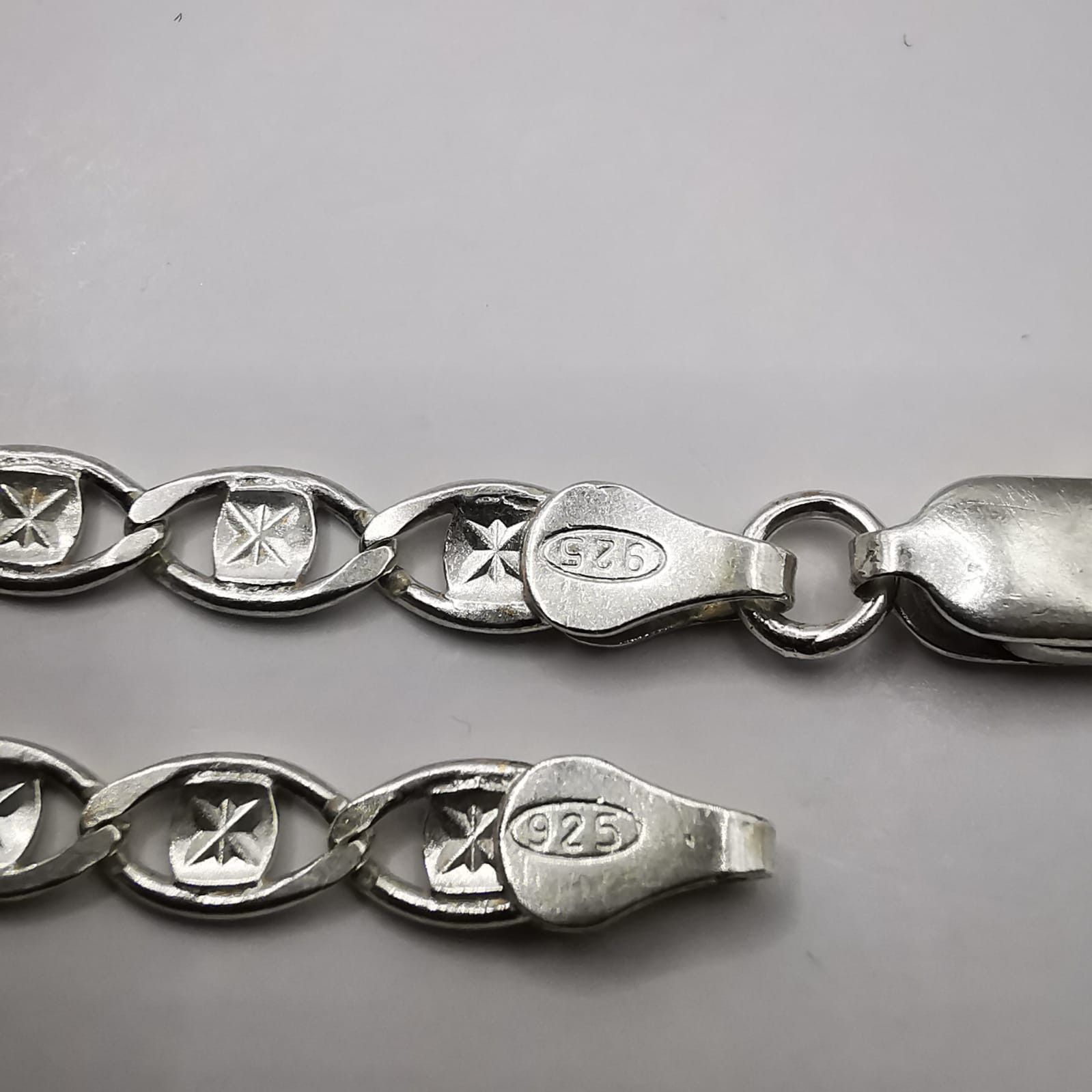 Sterling Silver Vintage Jewelry Chain, 925 Sterling Silver, Signed 10,78g Size ONE SIZE - 4 Thumbnail