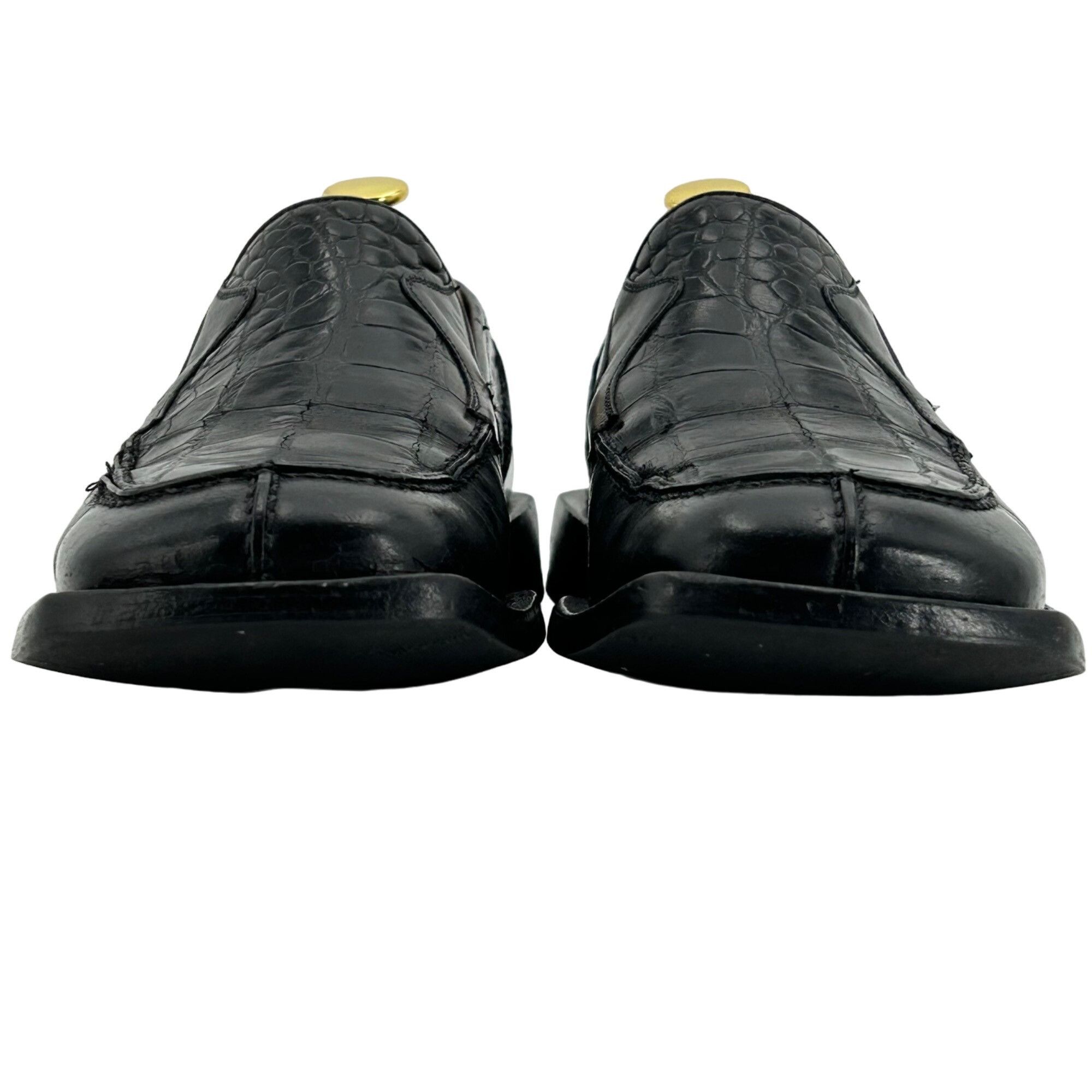 Mezlan Vintage Mezlan Exotic Black Alligator Dress Shoes Men 8 Loaf Size US 8 / EU 41 - 11 Thumbnail
