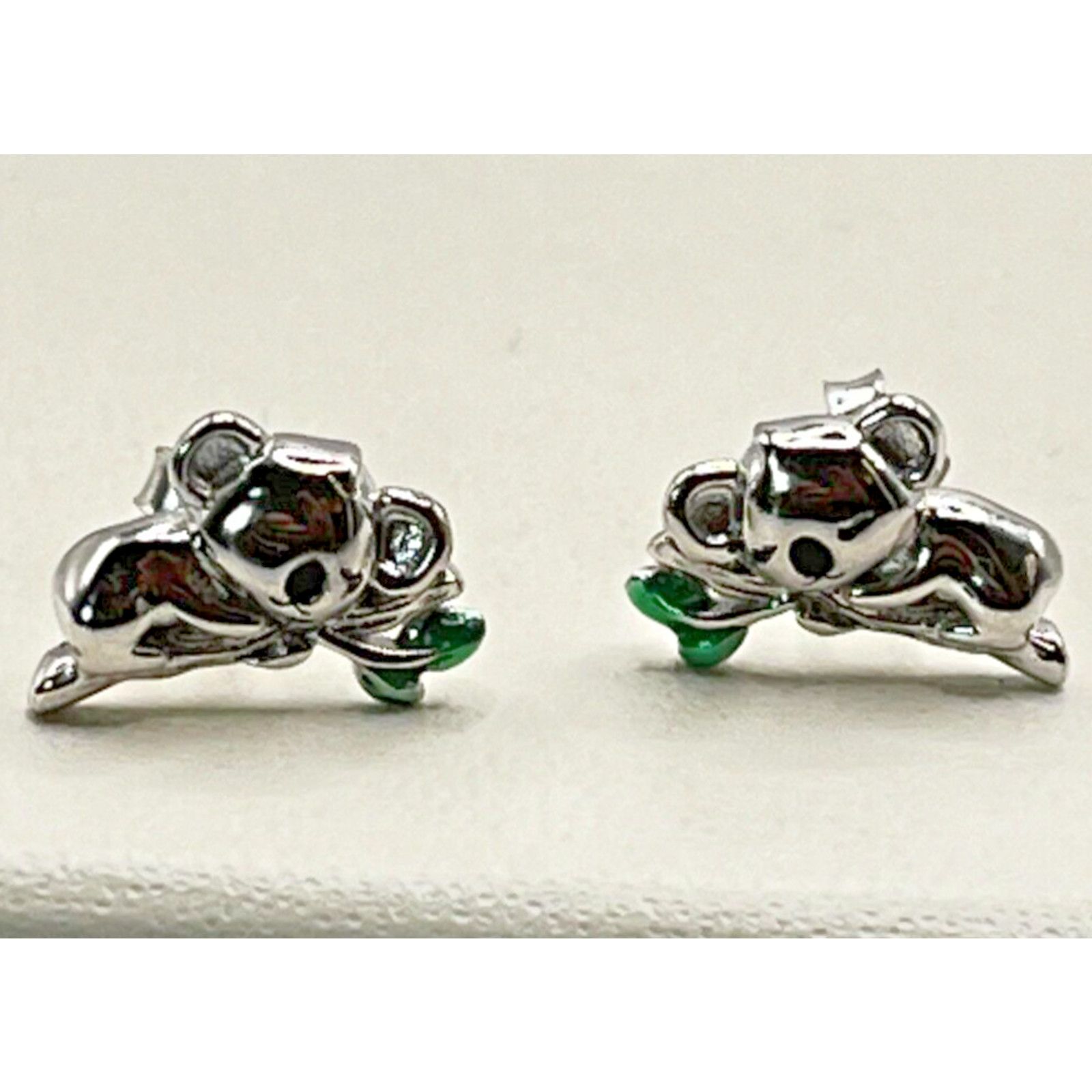 The Unbranded Brand Baby Koala .925 Silver Koala Bear Stud Earrings Size ONE SIZE - 1 Thumbnail