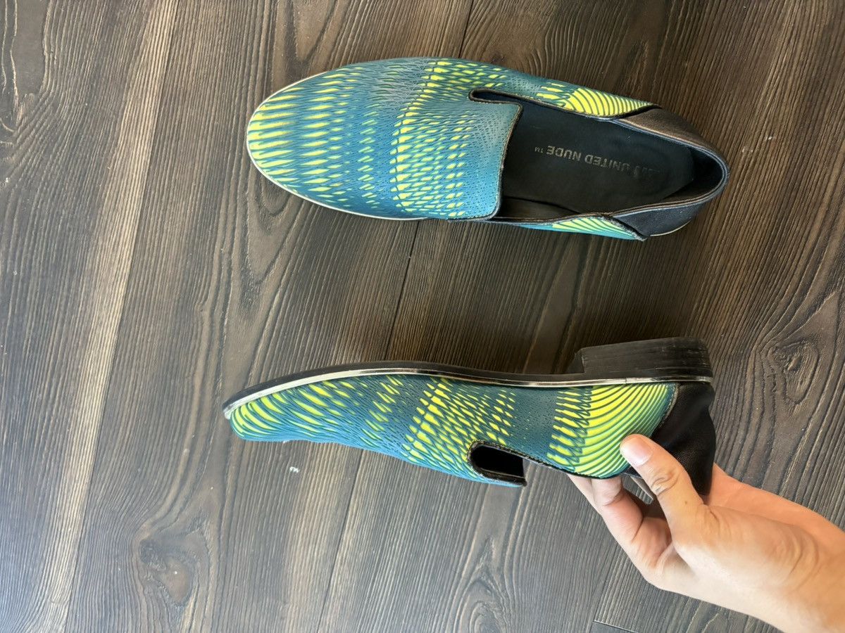 UNITED NUDE United Nude Geometric Print Leather Slip-On Loafers Size US 10 / EU 43 - 1 Thumbnail