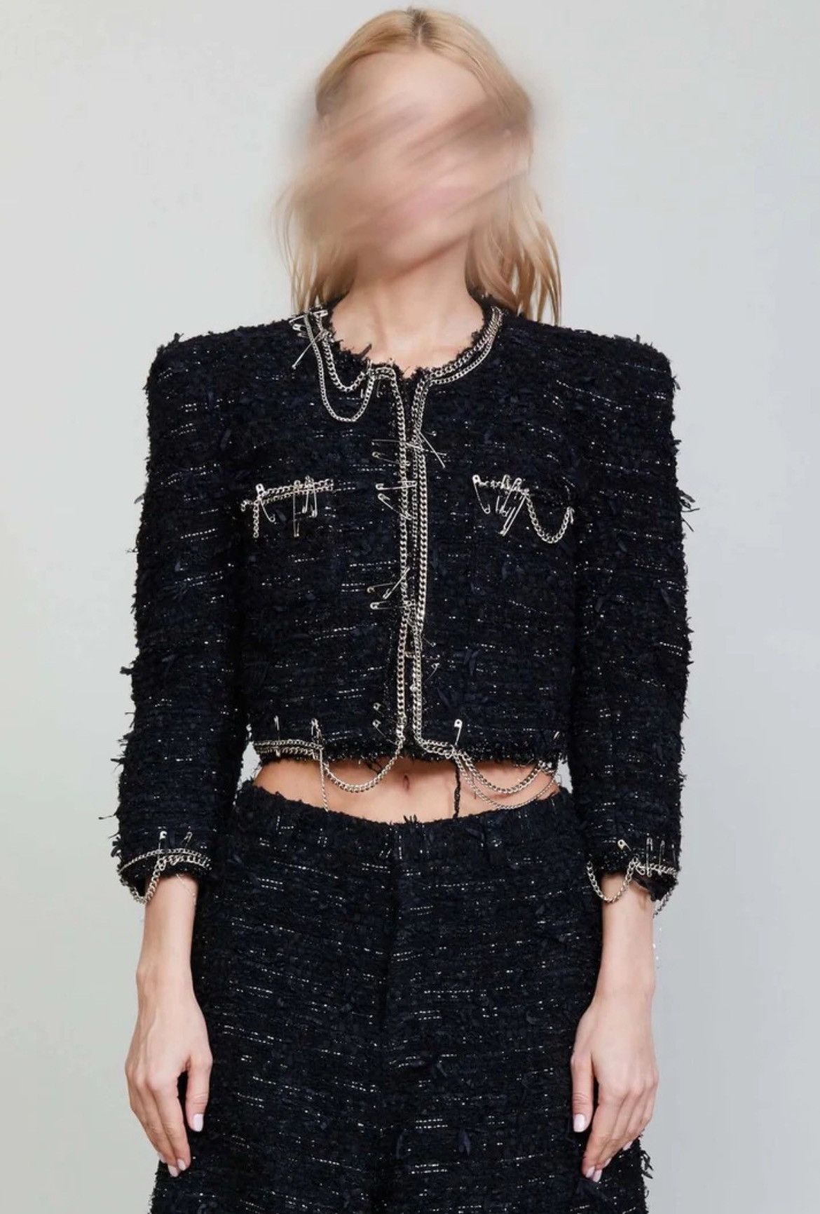 R13 Square shoulder tweed jacket. Size medium Size M / US 6-8 / IT 42-44 - 8 Thumbnail