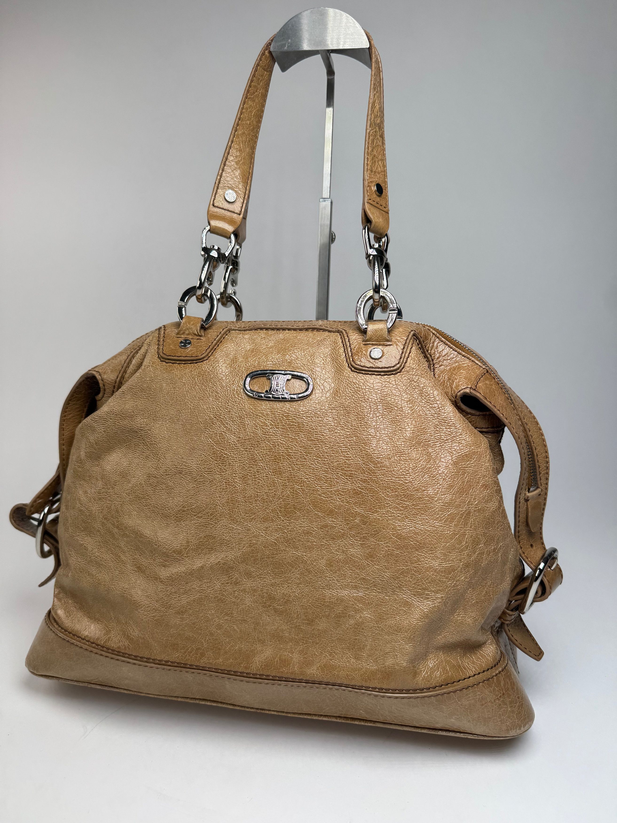 Celine Vintage Paris Leather Handbag Brown Size ONE SIZE - 1 Thumbnail