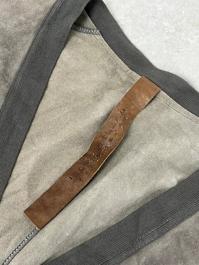 Isaac Sellam Experience Isaac Sellam Experience Taupe Suede Contrast Ribbed Trim Cardigan Size US L / EU 52-54 / 3 - 10 Thumbnail
