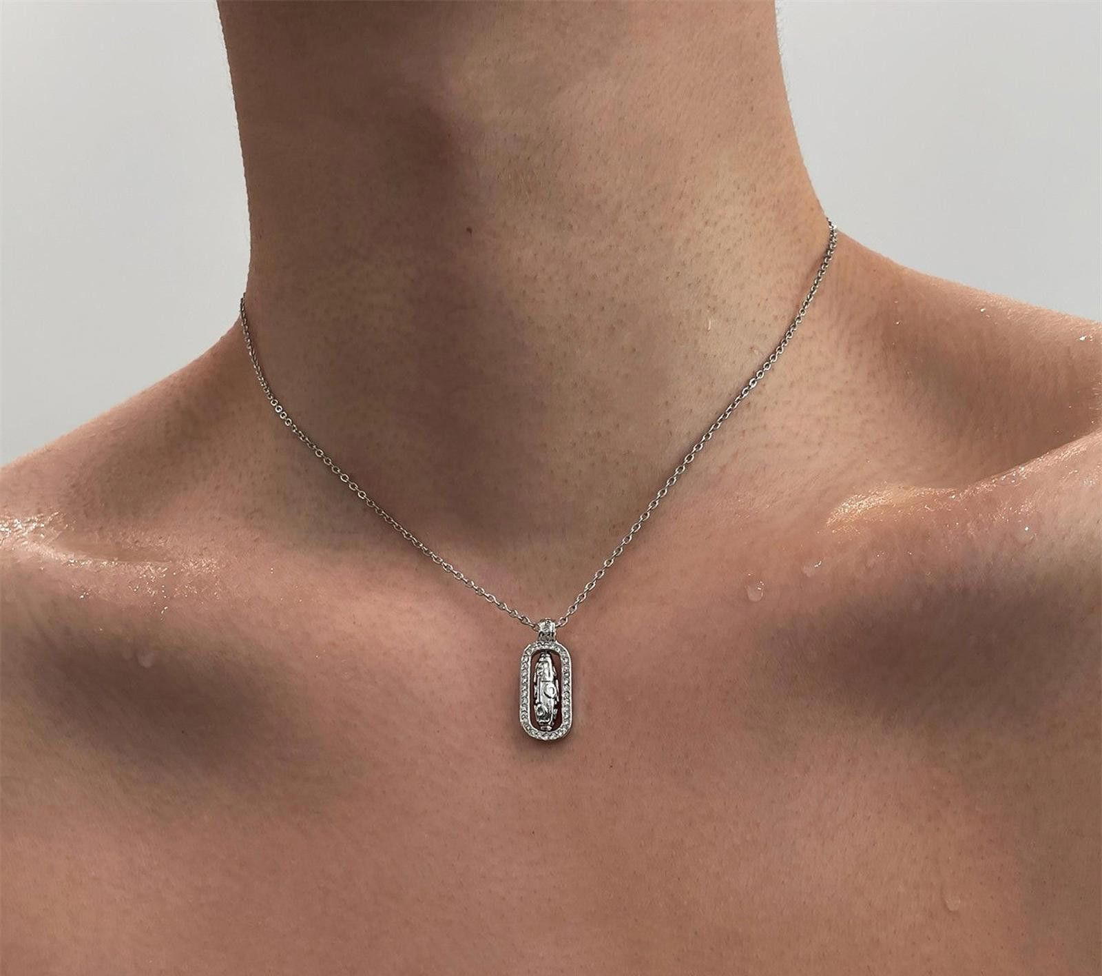 Jewelry Elegant Silver Pendant Necklace Size ONE SIZE - 3 Thumbnail