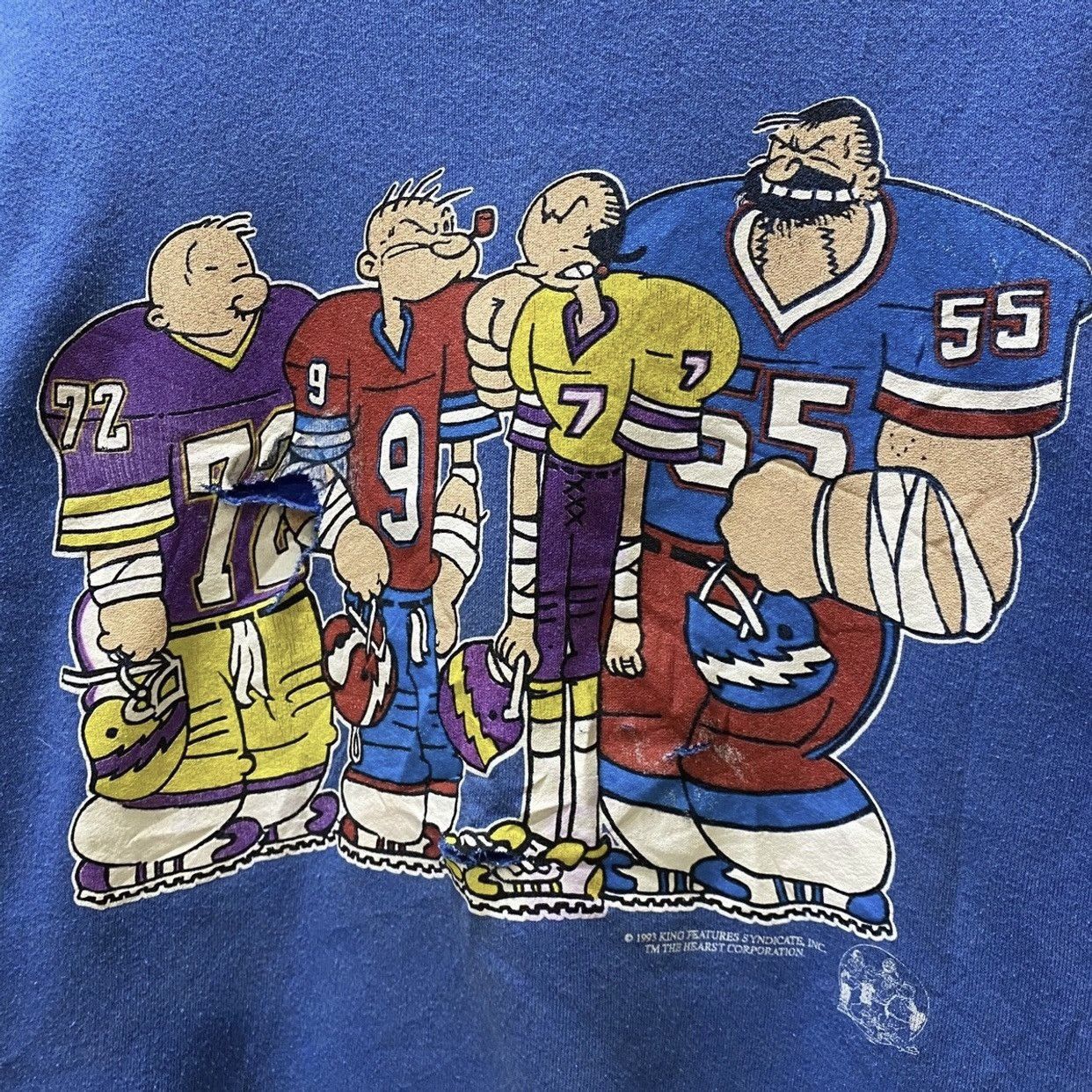 Cartoon Network × Vintage VINTAGE 1993 Popeye, Bluto, Olive And Gangs Super Bowl Size US M / EU 48-50 / 2 - 3 Thumbnail