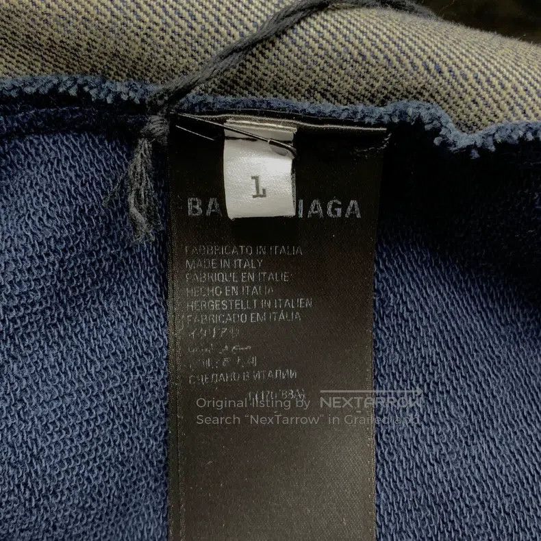 Balenciaga Balenciaga Distressed patched hoodie denim jacket faux two Size US S / EU 44-46 / 1 - 6 Thumbnail