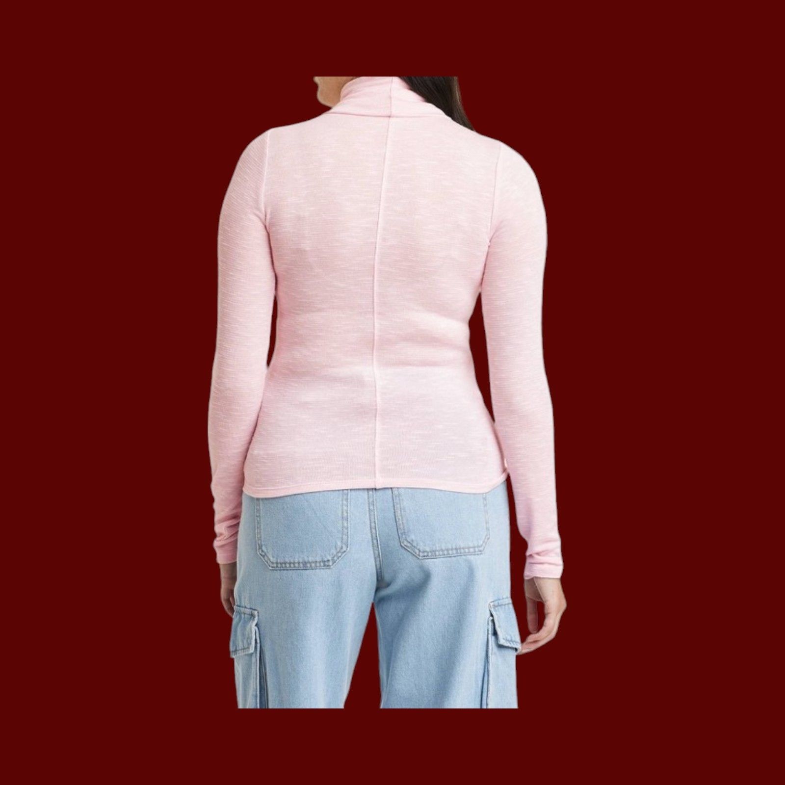 Other Universal Thread - Women's Long Sleeve Mock Turtleneck T-Shi Size L / US 10 / IT 46 - 2 Thumbnail