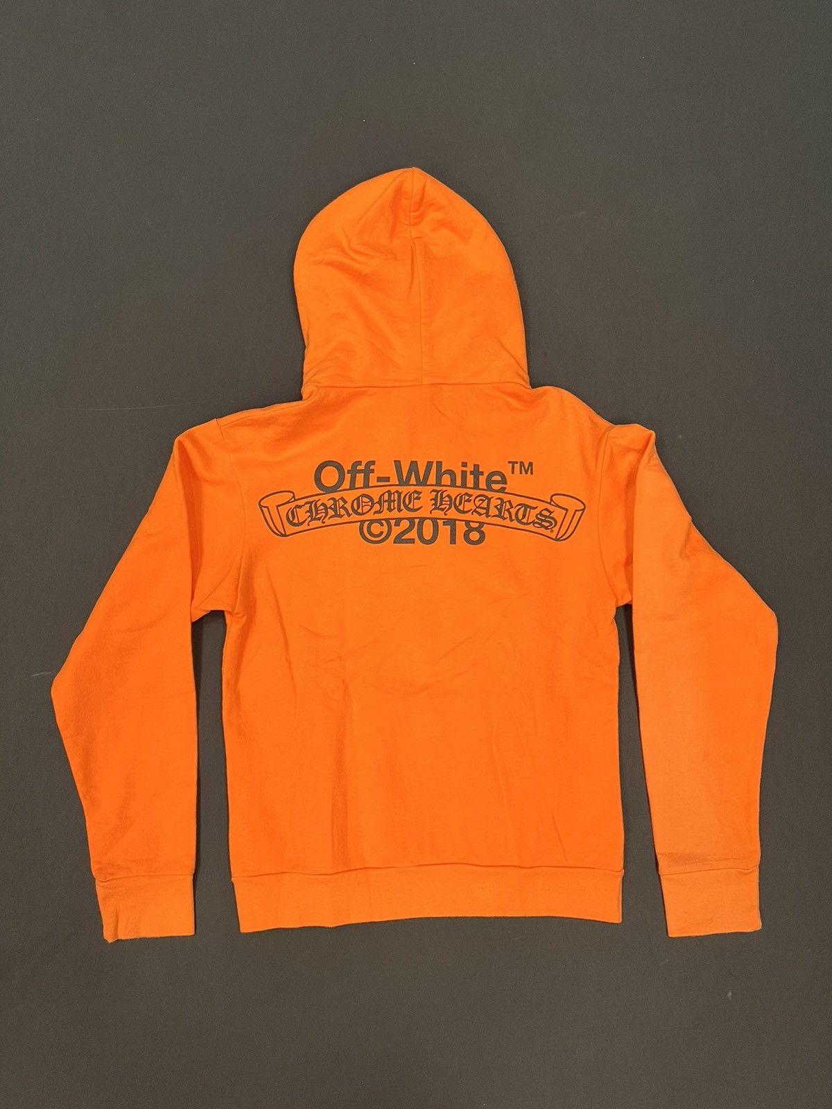 Chrome Hearts Chrome Hearts x Off-White Scroll Orange Hoodie Size US XS / EU 42 / 0 - 1 Thumbnail