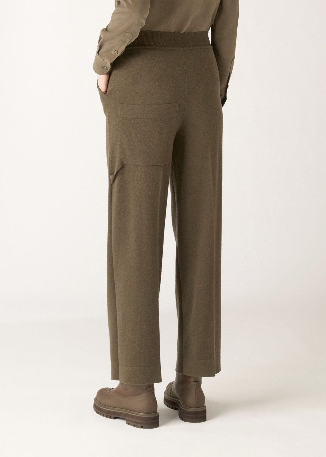 Loro Piana o1srvl11e1224 Plain Knit Cashmere Trouser in Green Size 28" / US 6 / IT 42 - 3 Thumbnail
