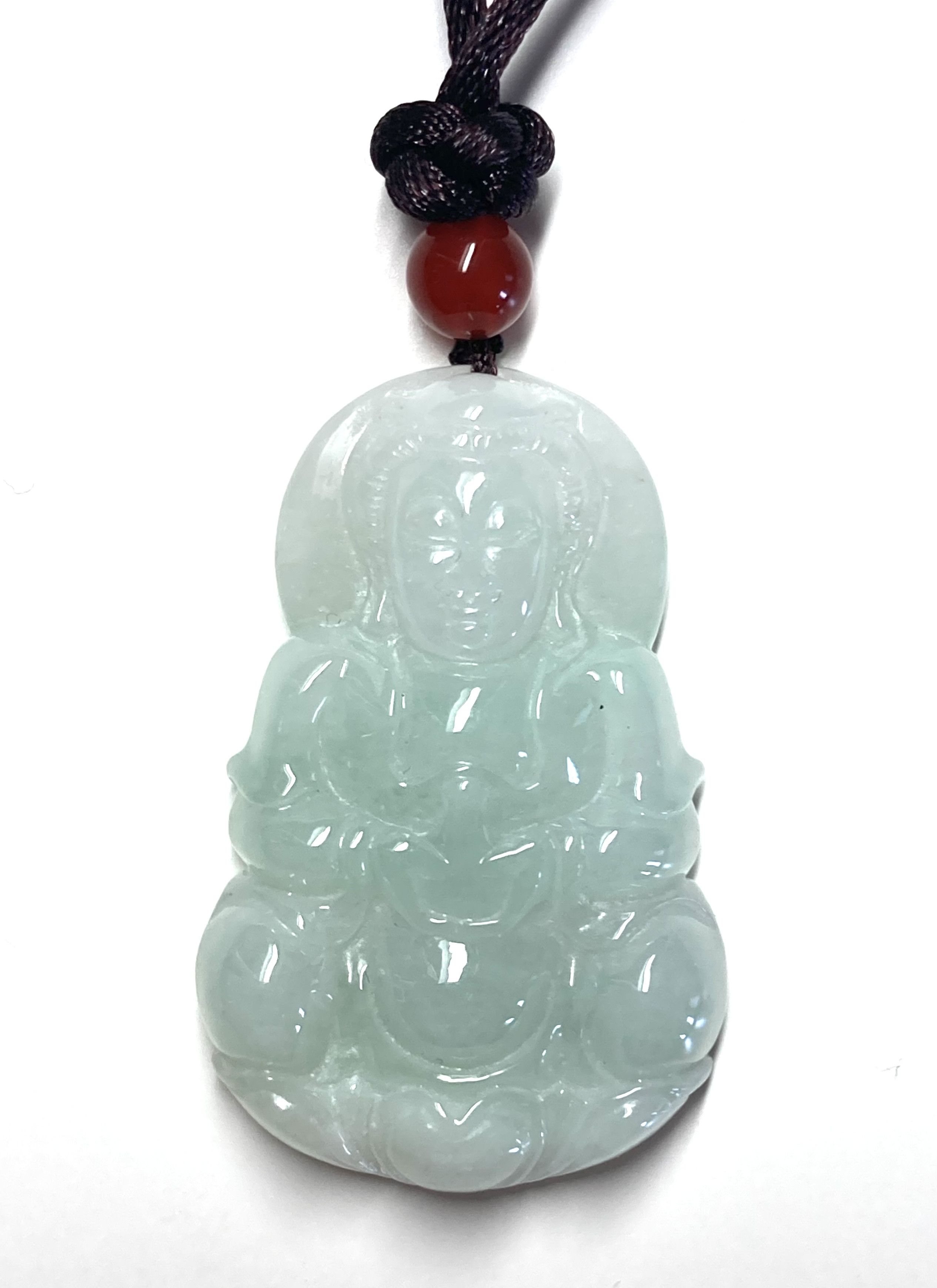 Other 60002 Certified Jadeite jade Guanyin Woman Buddha Pendant Size ONE SIZE - 2 Thumbnail