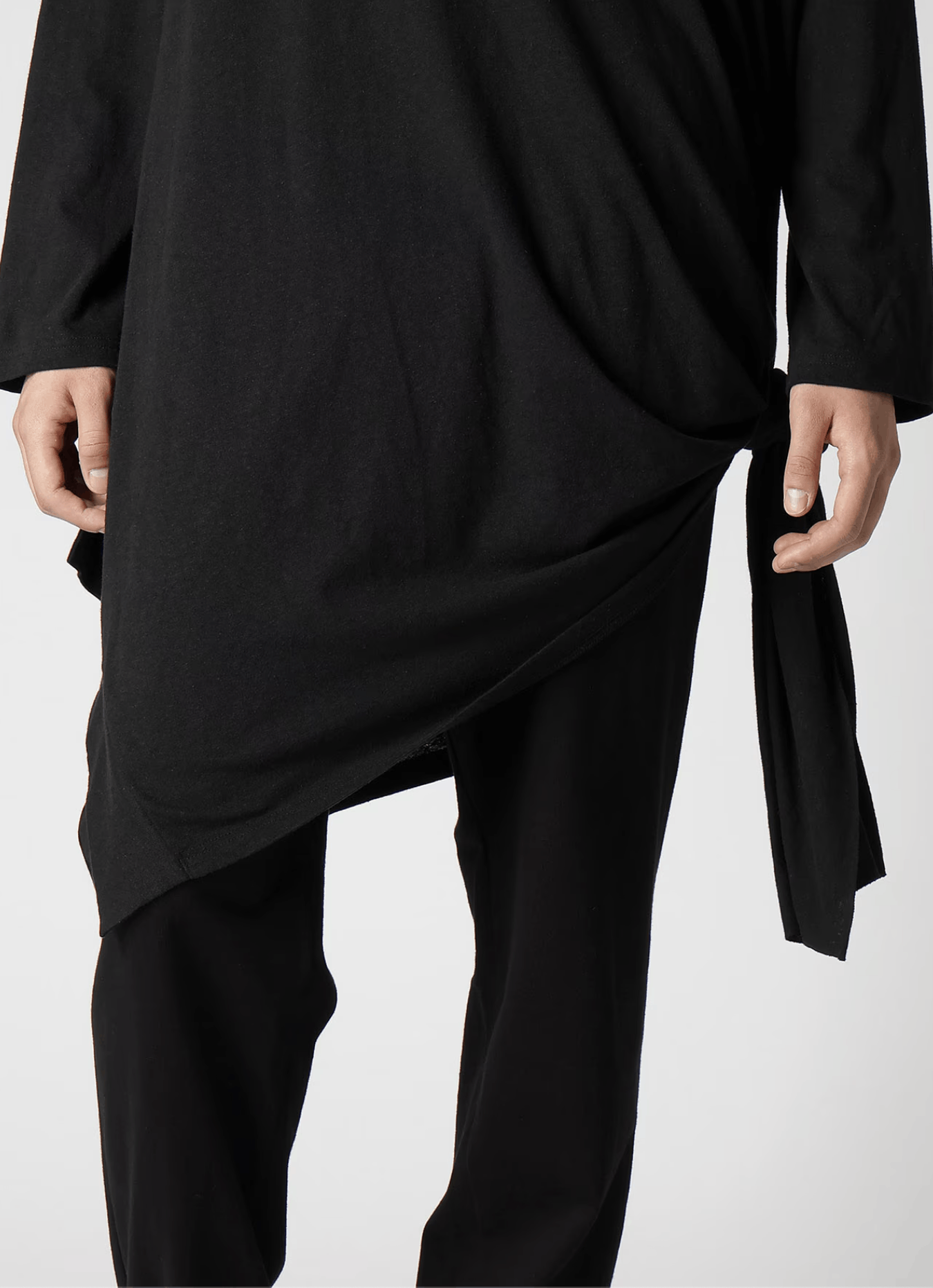 Yohji Yamamoto Yohji Yamamoto Pour Homme - TIED UP RAGLAN T Shirt Size US L / EU 52-54 / 3 - 10 Thumbnail