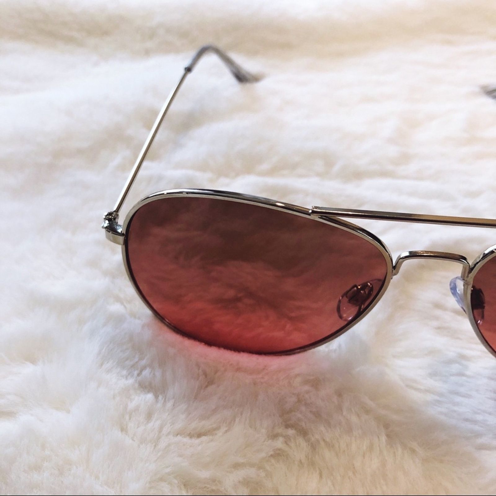Other Rosalia Dark Pink Full Rim Aviator Sunglasses Size ONE SIZE - 6 Thumbnail