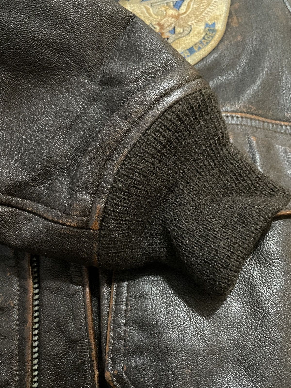 Cockpit USA US Navy Pilot G-1 Leather Flight Jacket The Cockpit Sz L Size US L / EU 52-54 / 3 - 11 Thumbnail