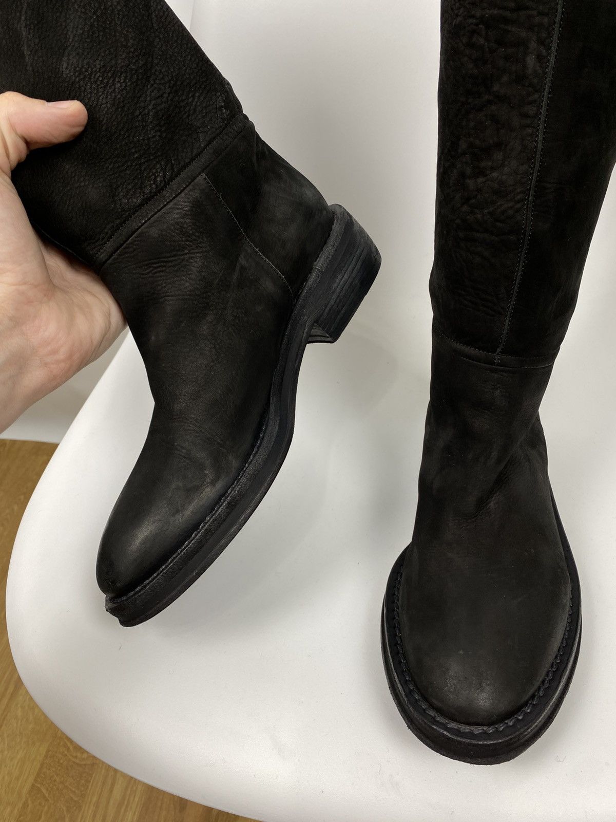 VIC MATI Vic Matie Genuine Leather Waxed Boots Sock size 37 Size US 7 / IT 37 - 6 Thumbnail