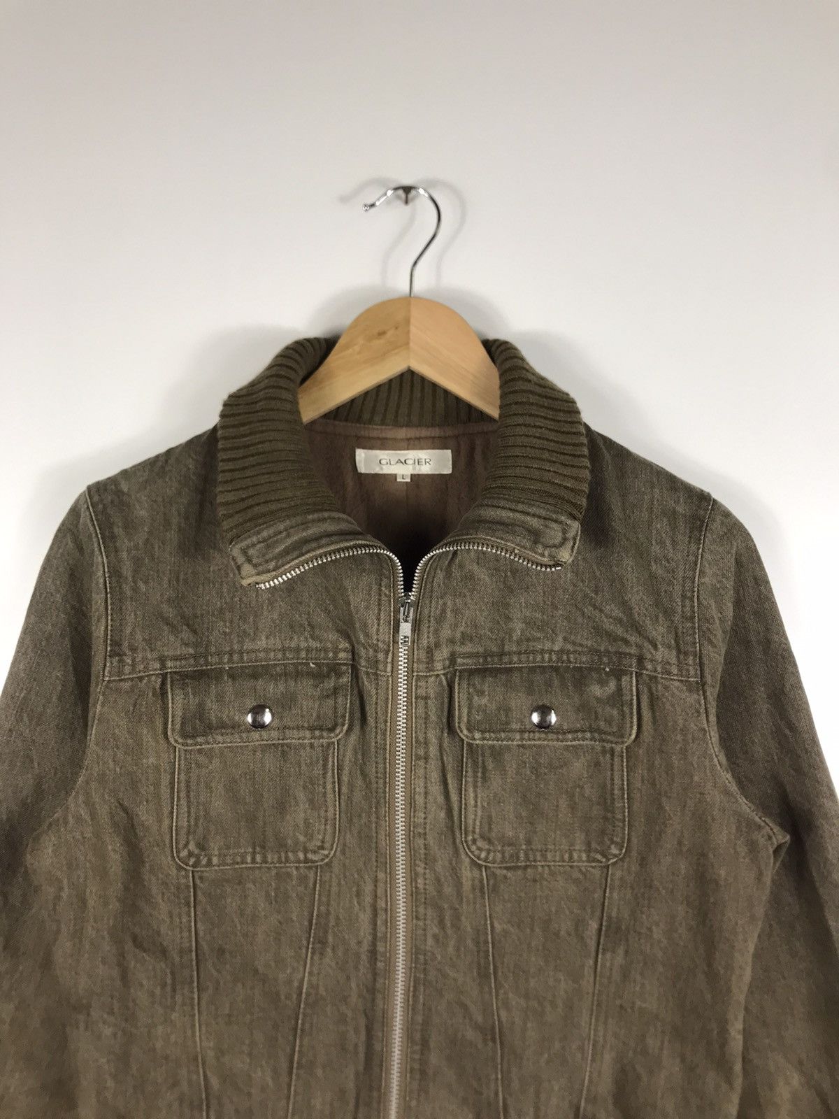 Japanese Brand 🔥Glacier Trucker Style Bomber Jacket Size L / US 10 / IT 46 - 6 Thumbnail