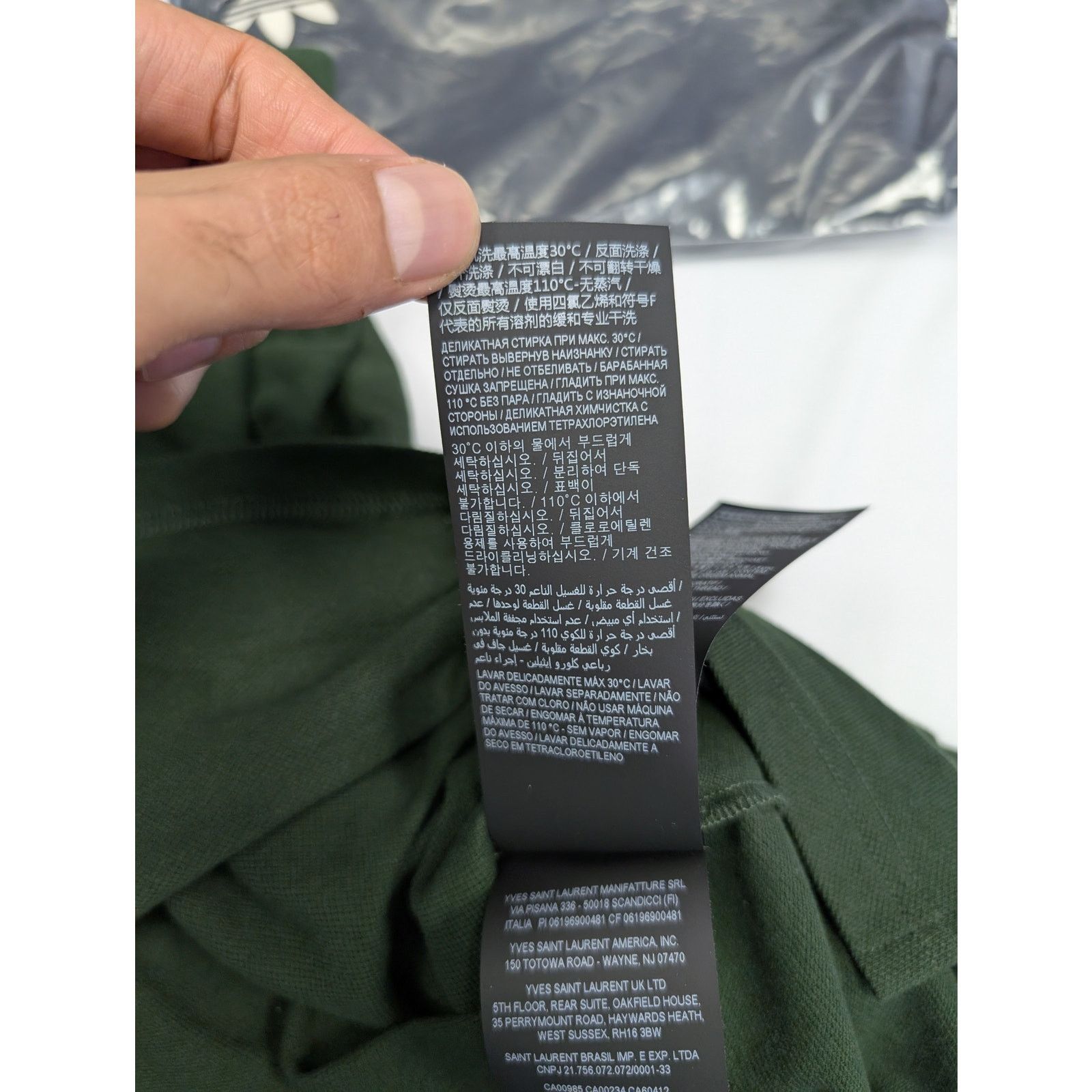 Saint Laurent Paris o1rshd1 Q:2 / Pique Cotton Polyester New Polo in Green Size US XL / EU 56 / 4 - 14 Thumbnail