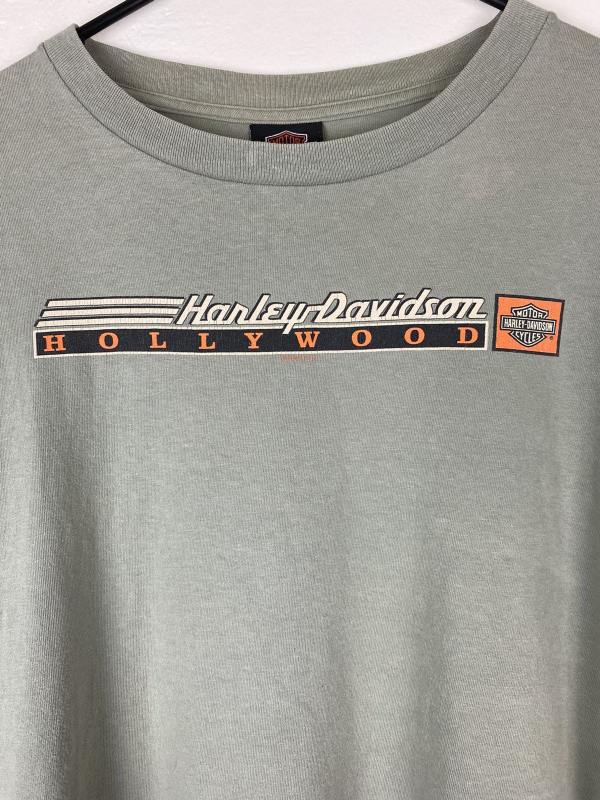 Harley Davidson × Vintage Vintage Hollywood Harley Davidson 2000 Rare T shirt olive Size US XL / EU 56 / 4 - 3 Thumbnail