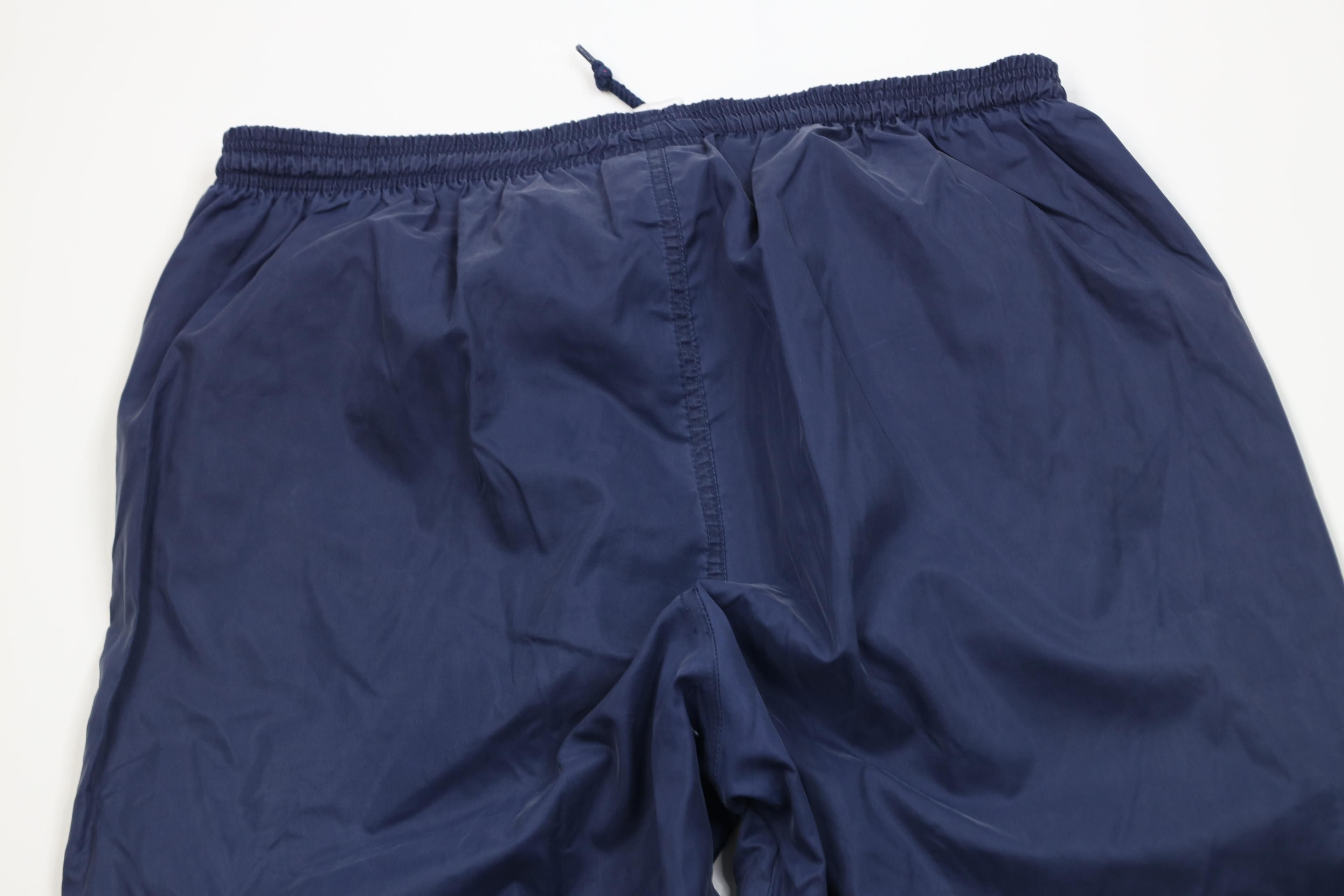 Adidas Vintage 90s Adidas Windbreaker Joggers Pants Navy Blue Size US 36 / EU 52 - 12 Thumbnail