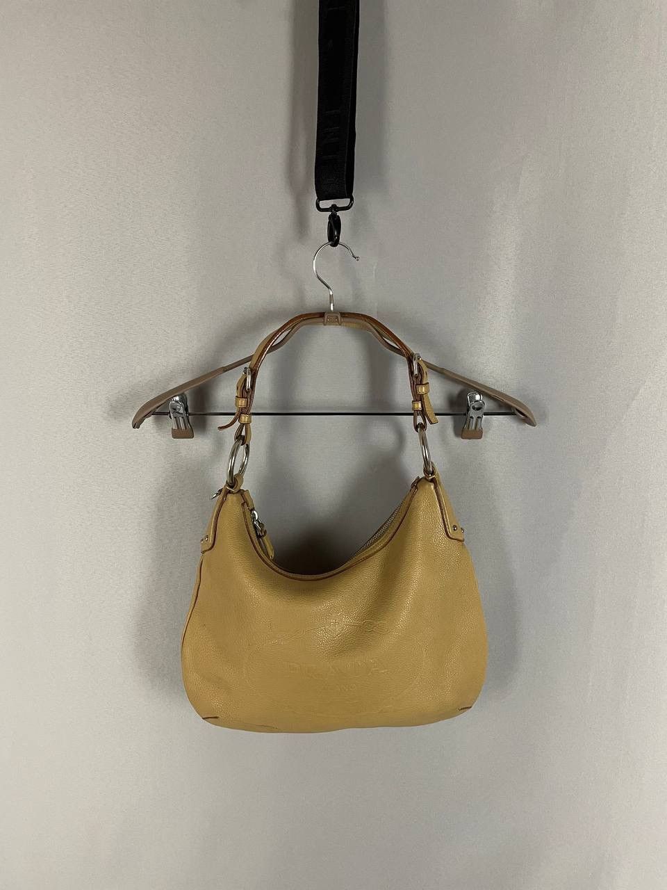 Prada Prada Bag Leather Camel Hobo Size ONE SIZE - 1 Thumbnail