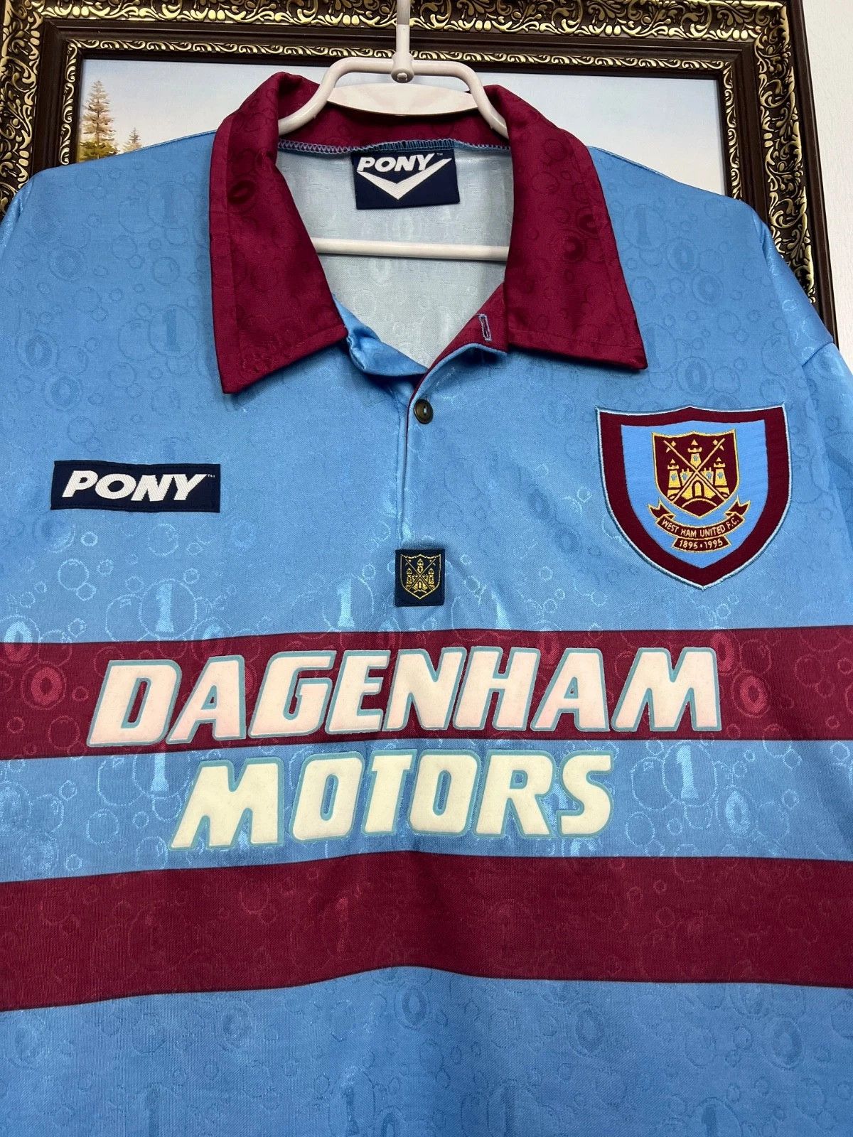 PONY West Ham United football shirt Soccer Pony Jersey Trikot Size US L / EU 52-54 / 3 - 3 Thumbnail