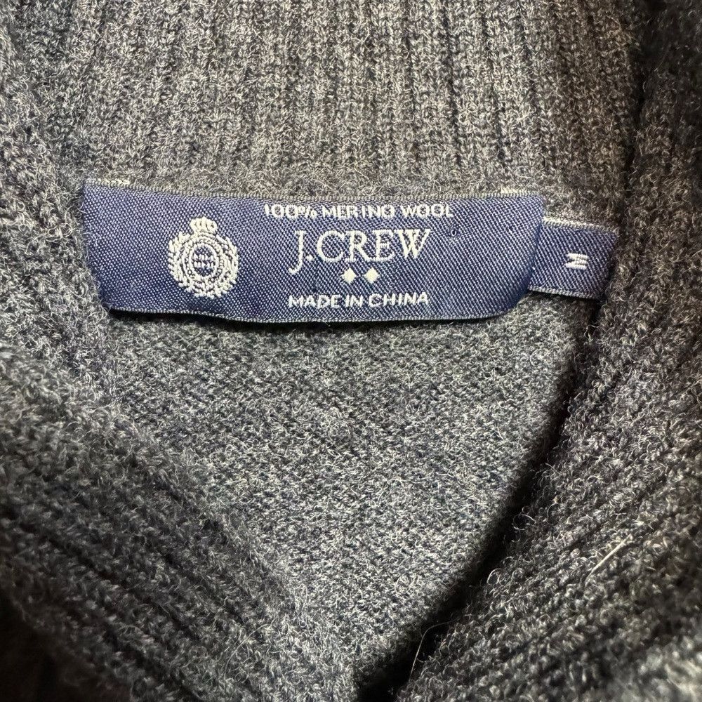 J.Crew J.Crew Shawl Collar 100% Merino Wool Grey Sweater Size M Size US M / EU 48-50 / 2 - 6 Thumbnail