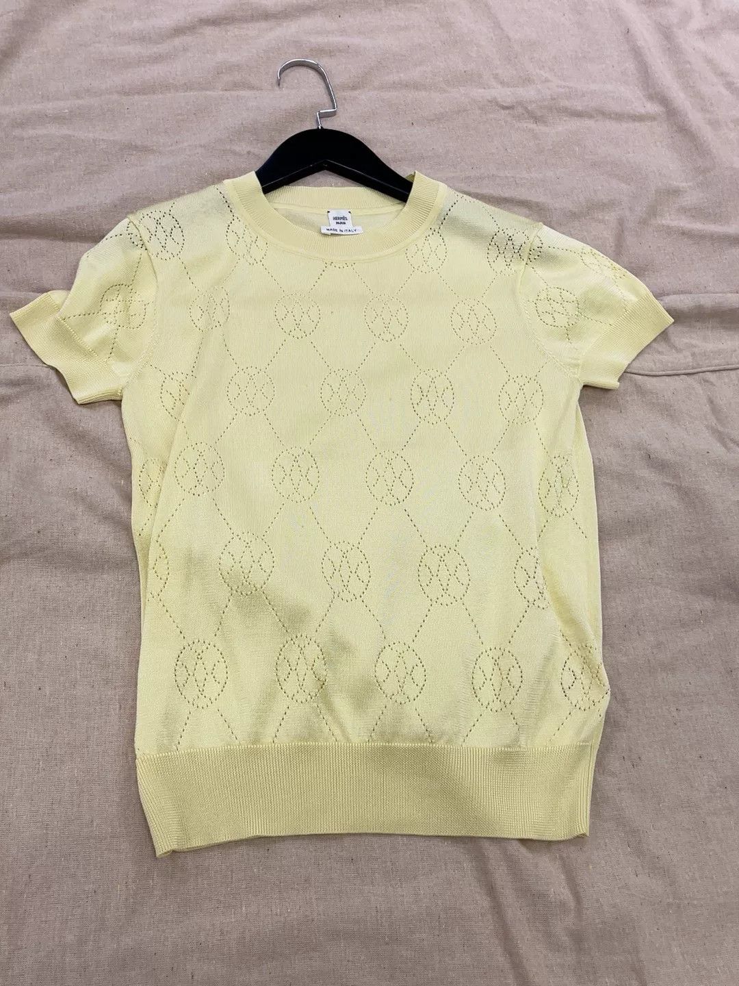 Hermes Hermès Yellow Knit Sweater Size XS / US 0-2 / IT 36-38 - 1 Thumbnail