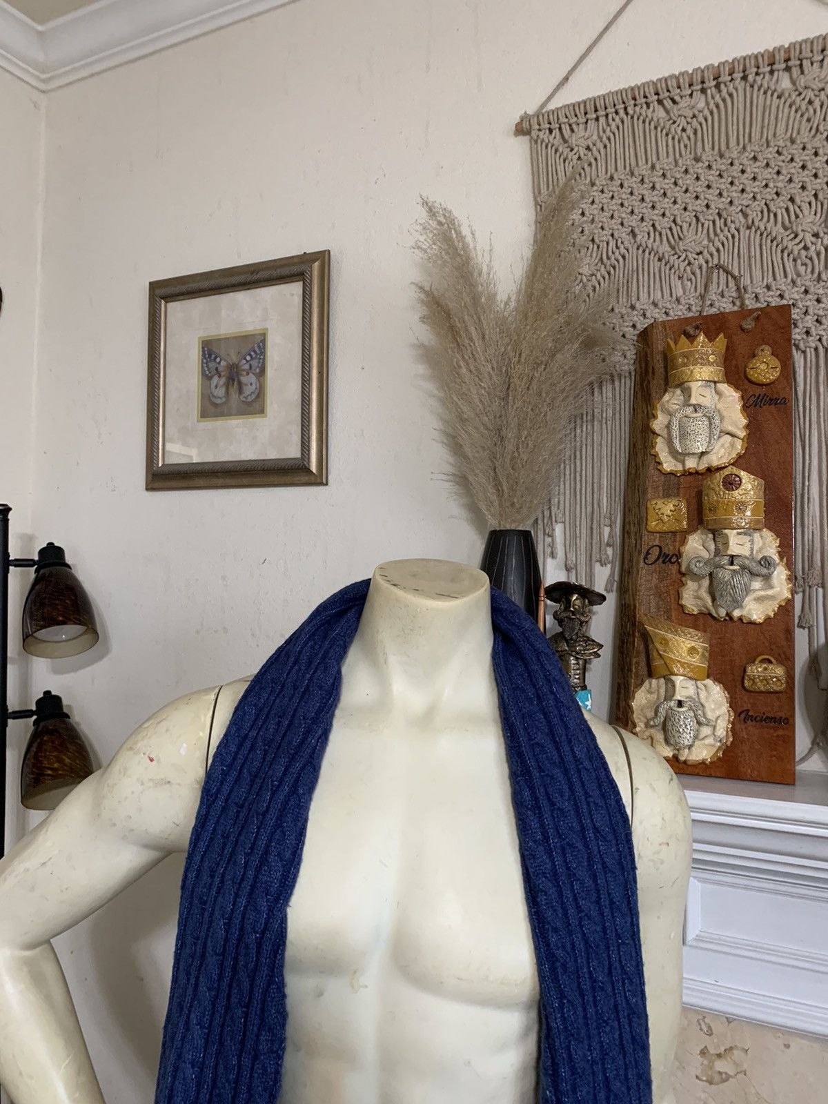 Frye Cable Knit Scarf w Faux fur trim nwt Size ONE SIZE - 3 Thumbnail