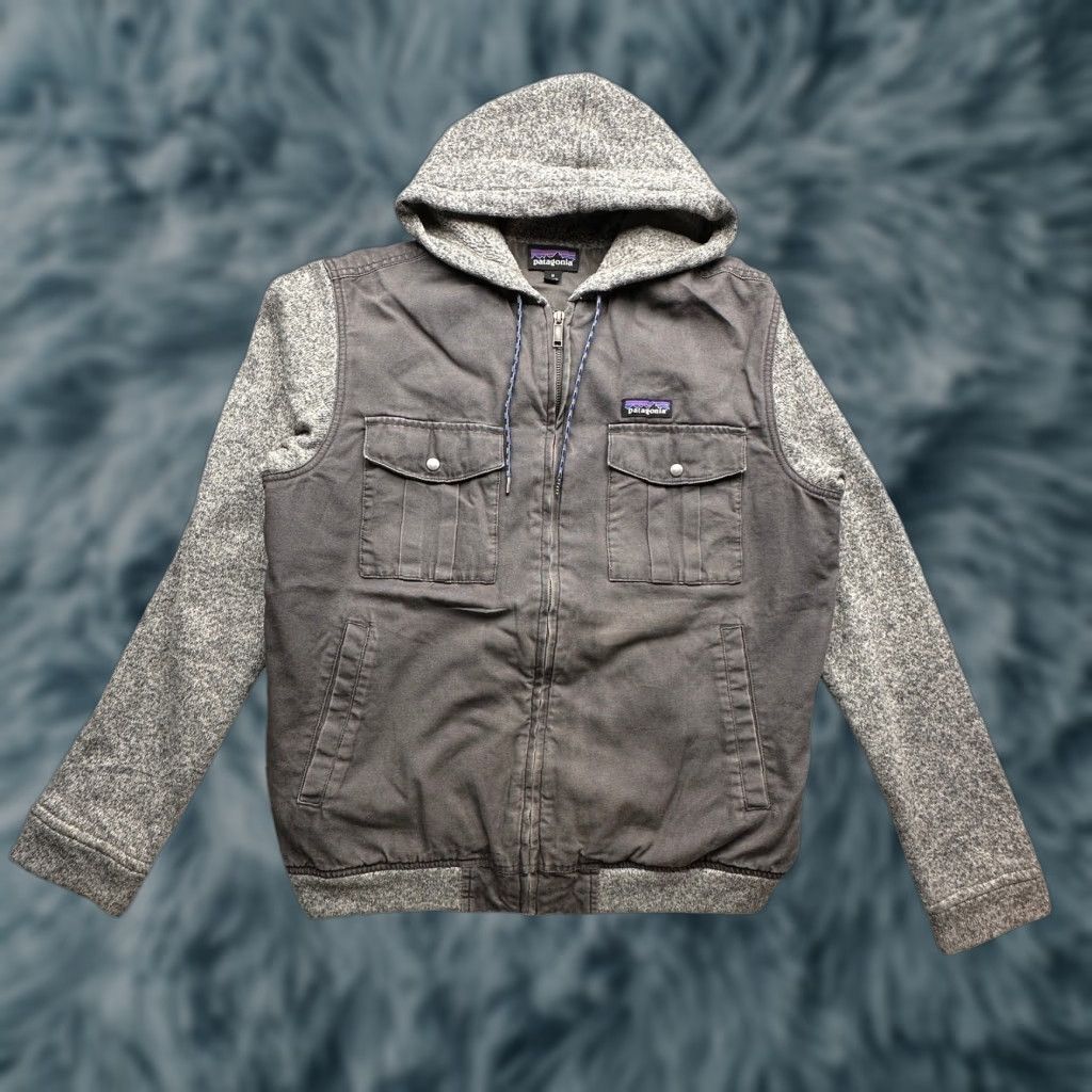 Patagonia Patagonia Better Sweater Hybrid Hoody Duck Canvas Fleece Jacket Mens Medium Gray Full Zip Hooded Bomber Jacket Size US M / EU 48-50 / 2 - 1 Thumbnail