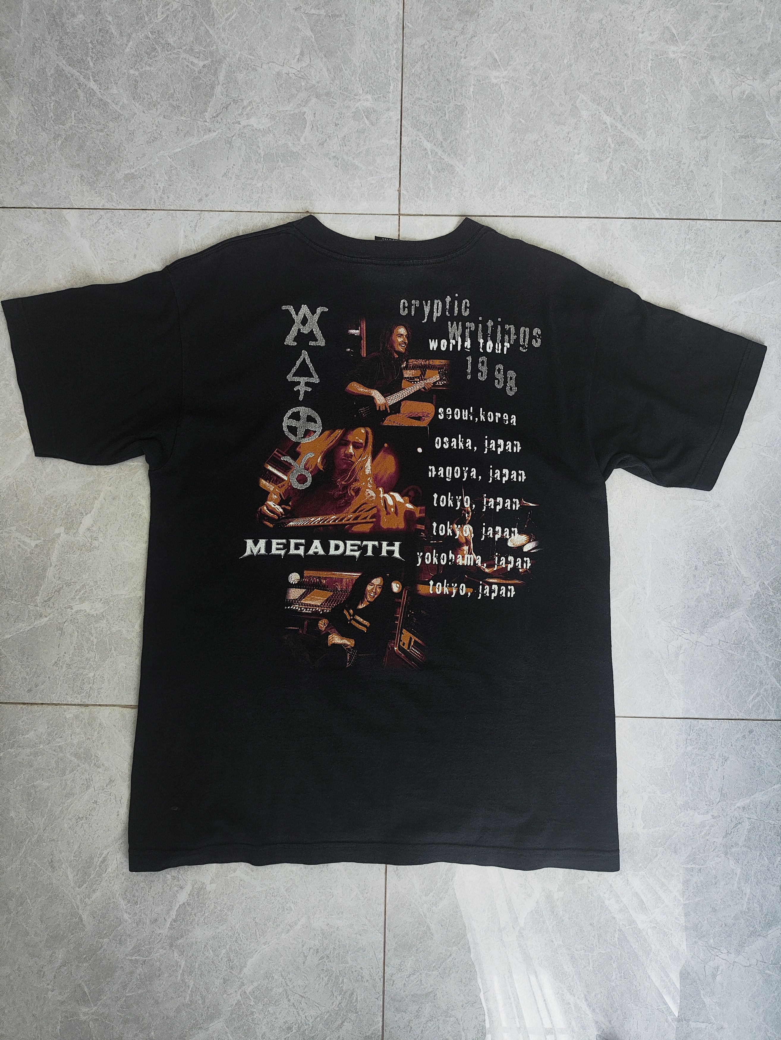 Giant Vintage 1998 Megadeth Cryptic Writings World Tour T-Shirt Size US L / EU 52-54 / 3 - 7 Thumbnail