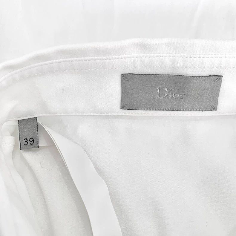 Dior Dior Size 39 White collar striped lapel single-breasted lon Size US M / EU 48-50 / 2 - 5 Thumbnail