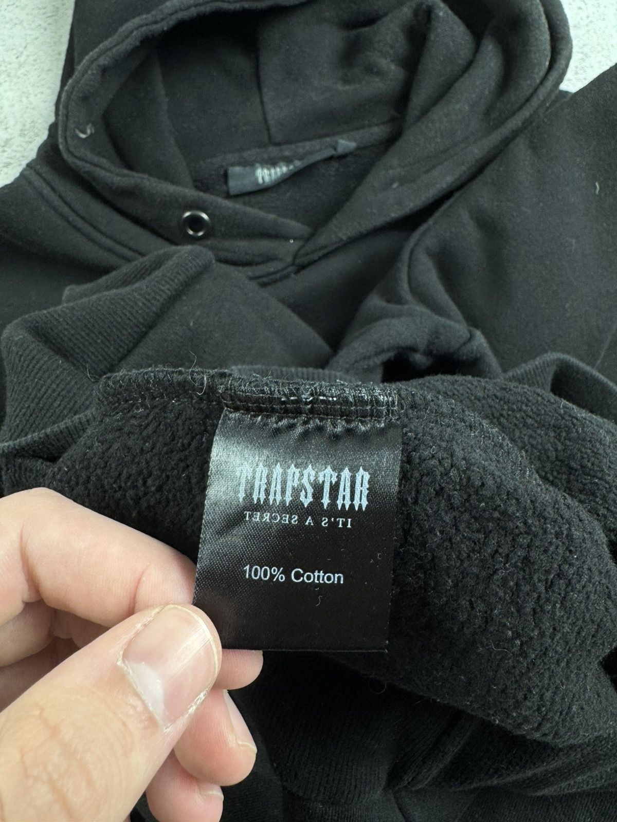 Trapstar London Trapstar Men’s Medium Drill Drill Black Cotton Rap Hoodie Pullover Sweatshirt Size US M / EU 48-50 / 2 - 10 Thumbnail