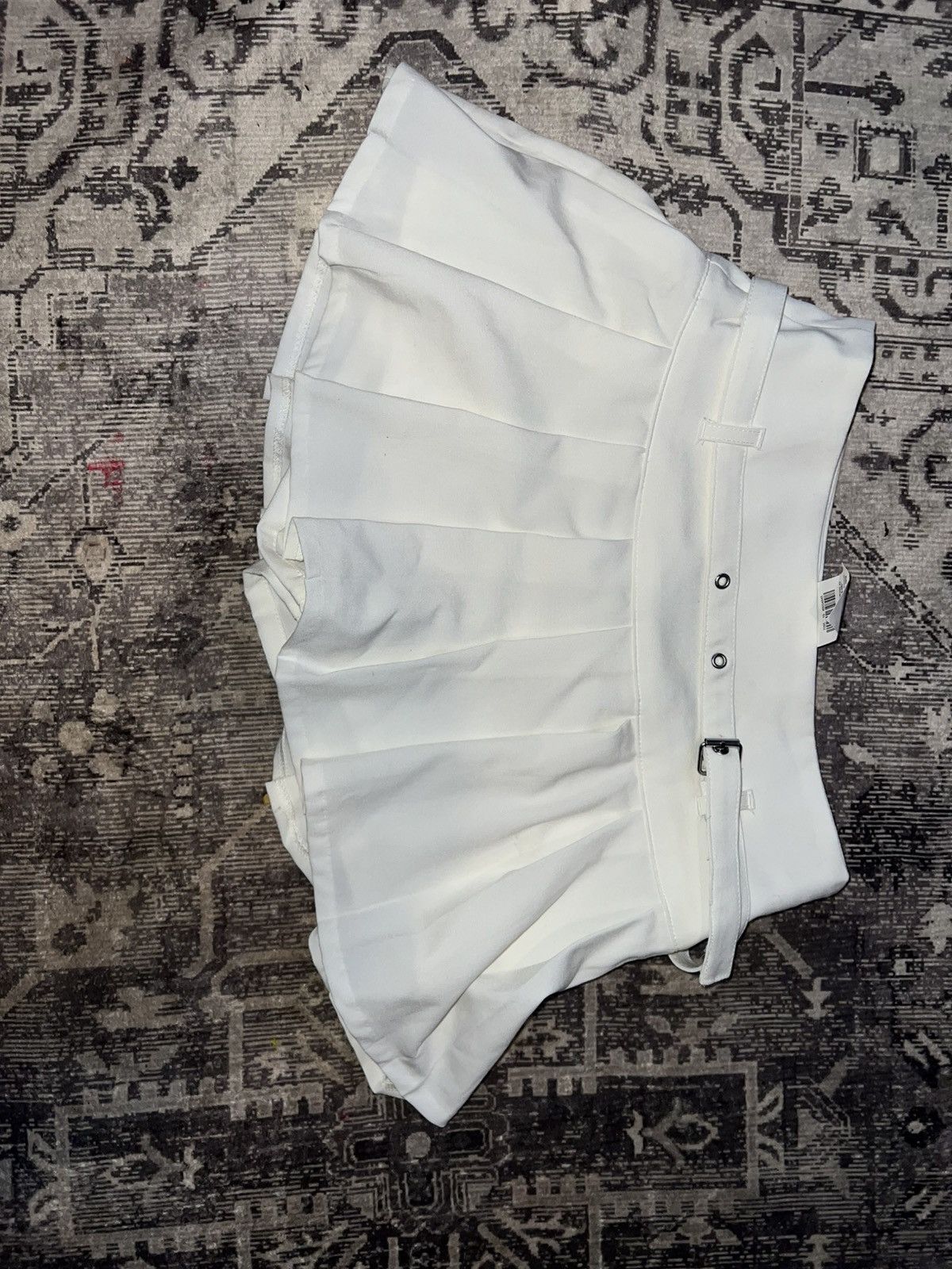 & Other Stories White Pleated Mini Skirt Size S / US 4 / IT 40 - 3 Thumbnail