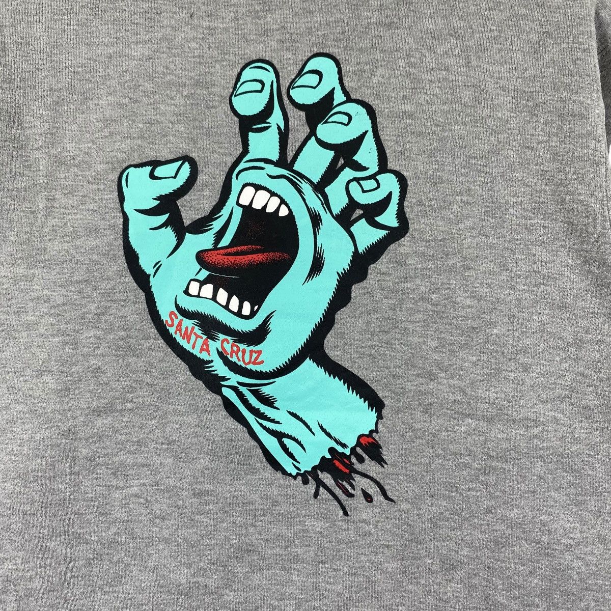 Santa Cruz Skateboards SANTA CRUZ Screaming Hand Crew Logo Print Grey Sweatshirt Size US M / EU 48-50 / 2 - 5 Thumbnail