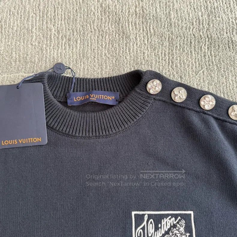 Louis Vuitton Louis Vuitton SS24 Logo embroidered crewneck long-sleeve s Size US M / EU 48-50 / 2 - 2 Thumbnail