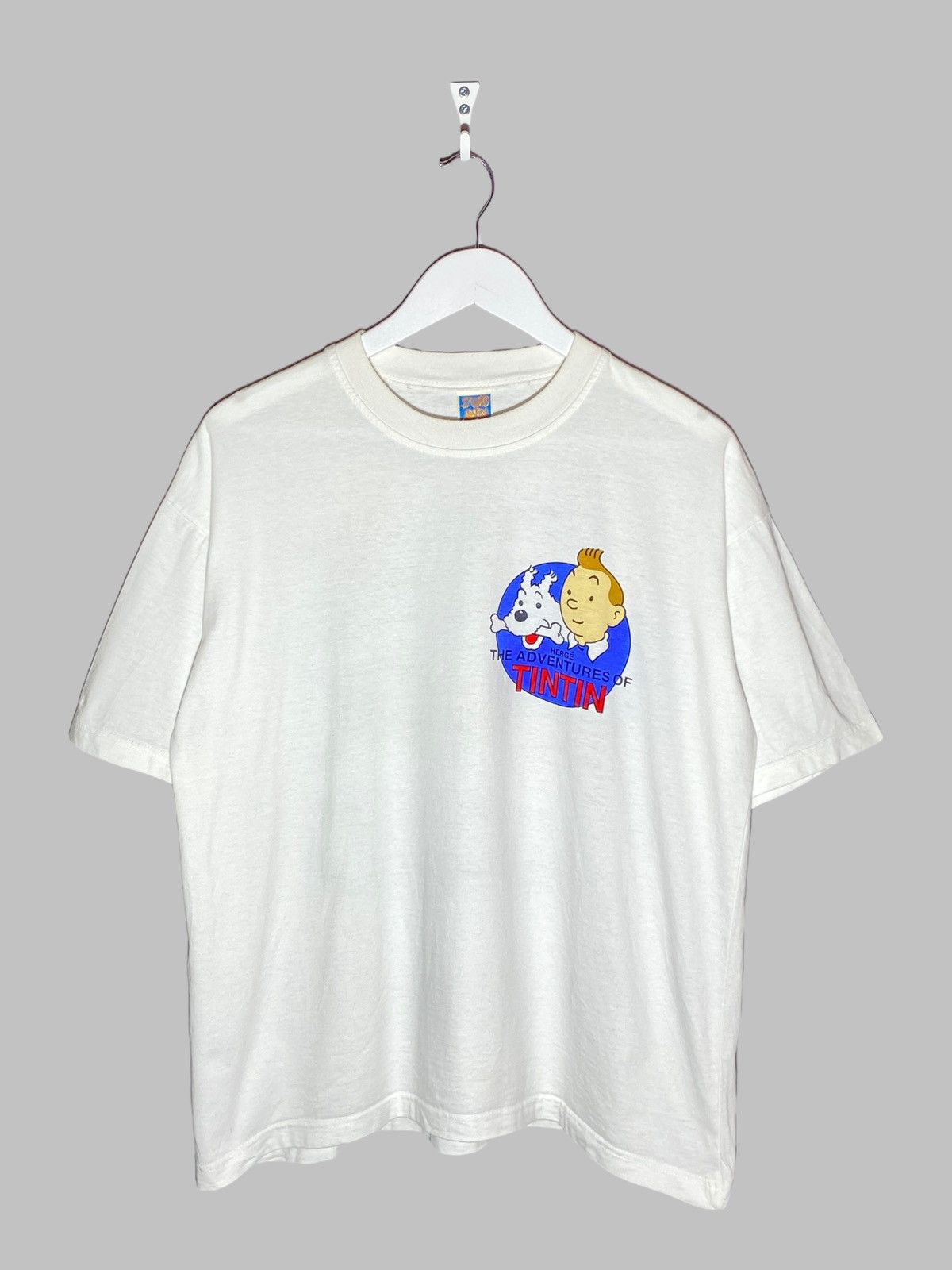 Vintage 🔥 THE BLACK ISLAND TINTIN 90s RARE COMIC TEE VINTAGE VIBES Size US L / EU 52-54 / 3 - 2 Thumbnail